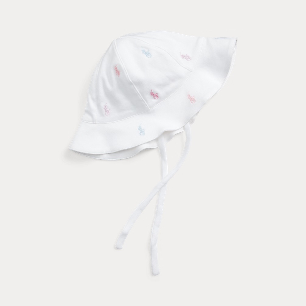 【嬰幼兒必備配件】Polo Ralph Lauren 經典小馬嬰兒純棉帽 - 初生禮物🎁