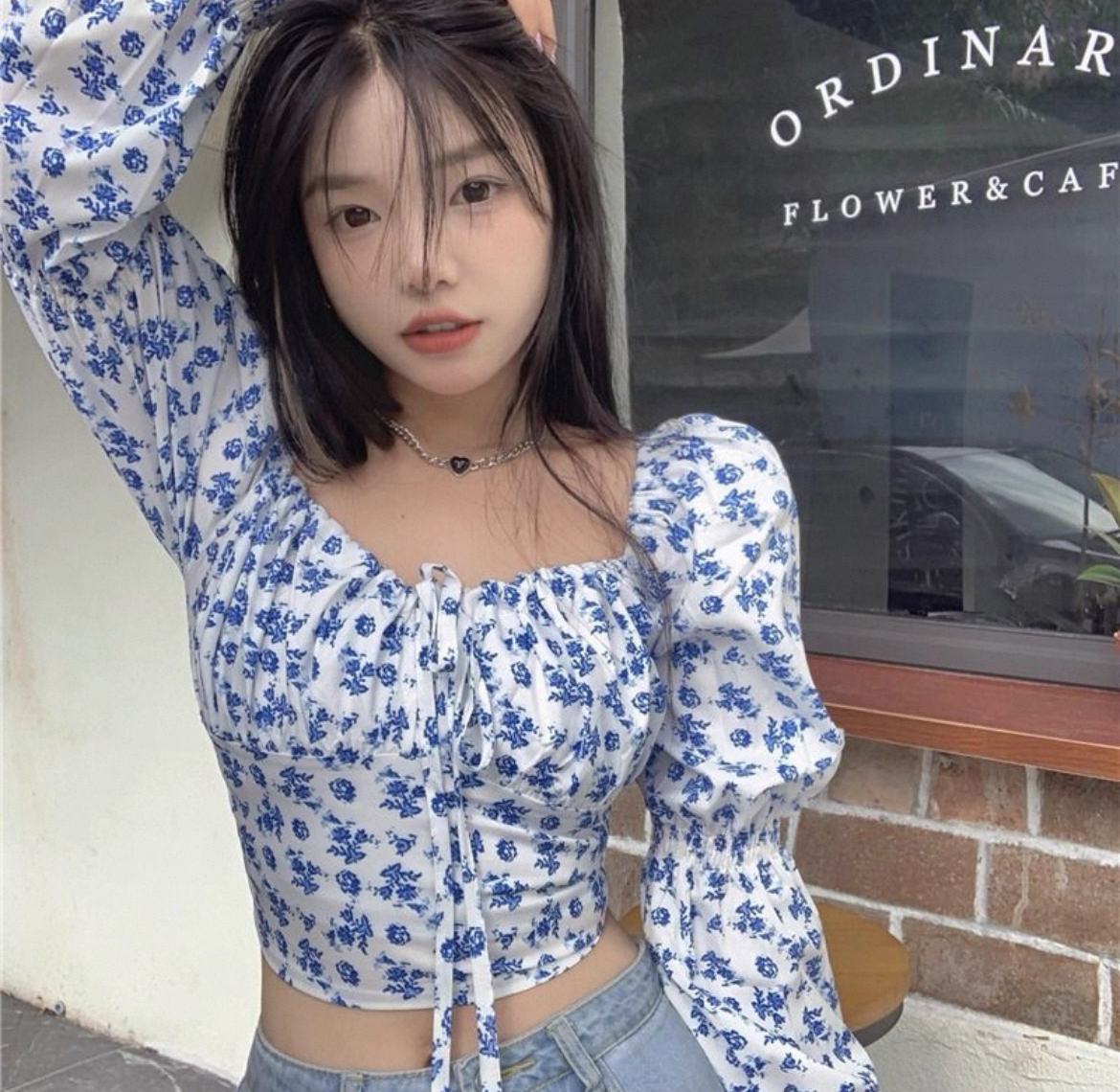 TP238甜辣风碎花长袖