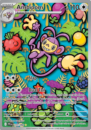 Pokemon TCG Mega Evolution—Phantasmal Flames - Ambipom-107/094