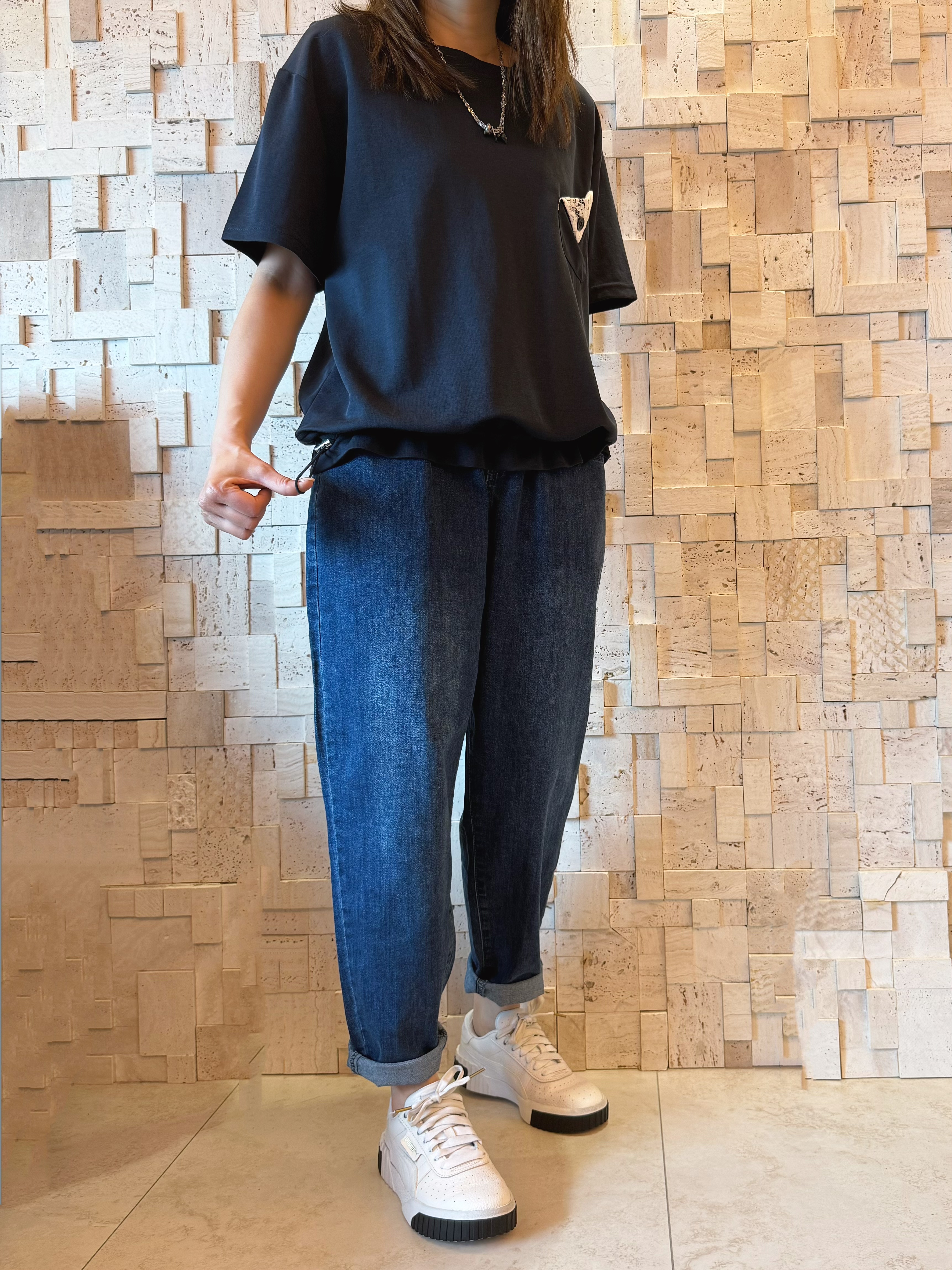 #2110 蕾絲口袋束繩Top✨