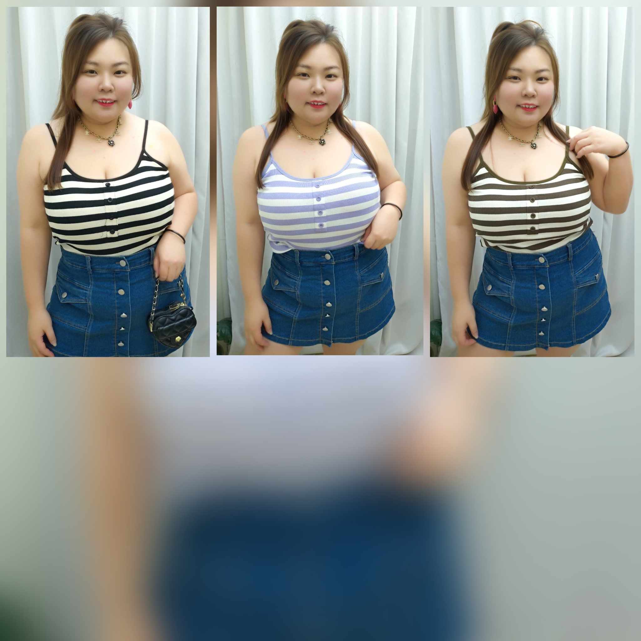 TW#6005 线条吊带附垫背心