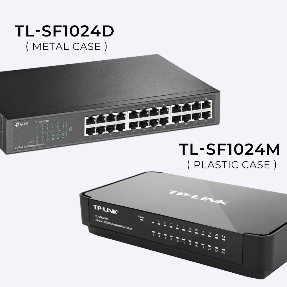 TP-Link 24 Port Unmanaged Switch TL-SF1024 TL-SF1024D Steel Case Rackmount Switch TL-SF1024M Plastic Switch for Server