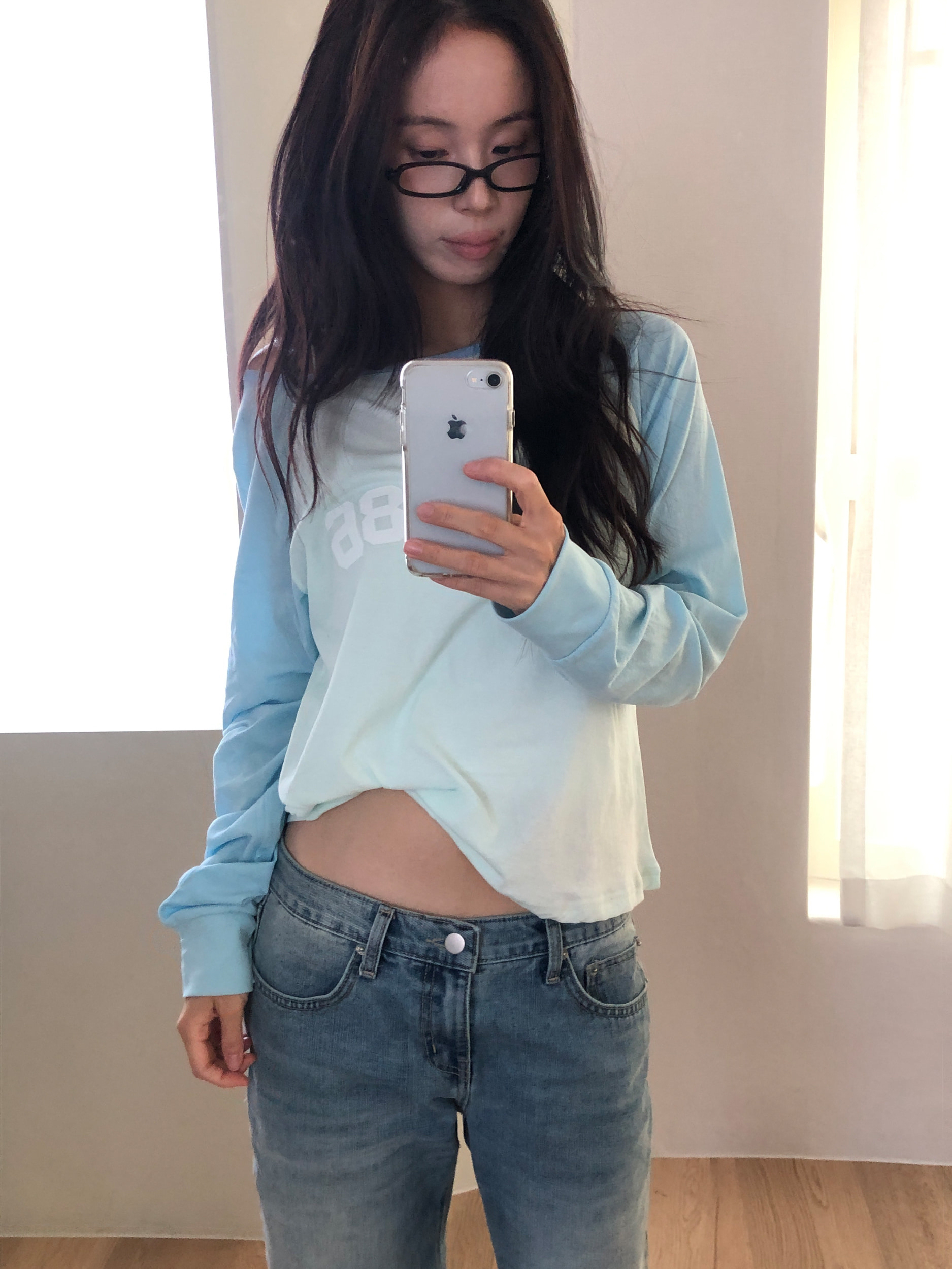 Graphic Raglan Long Sleeve Top
