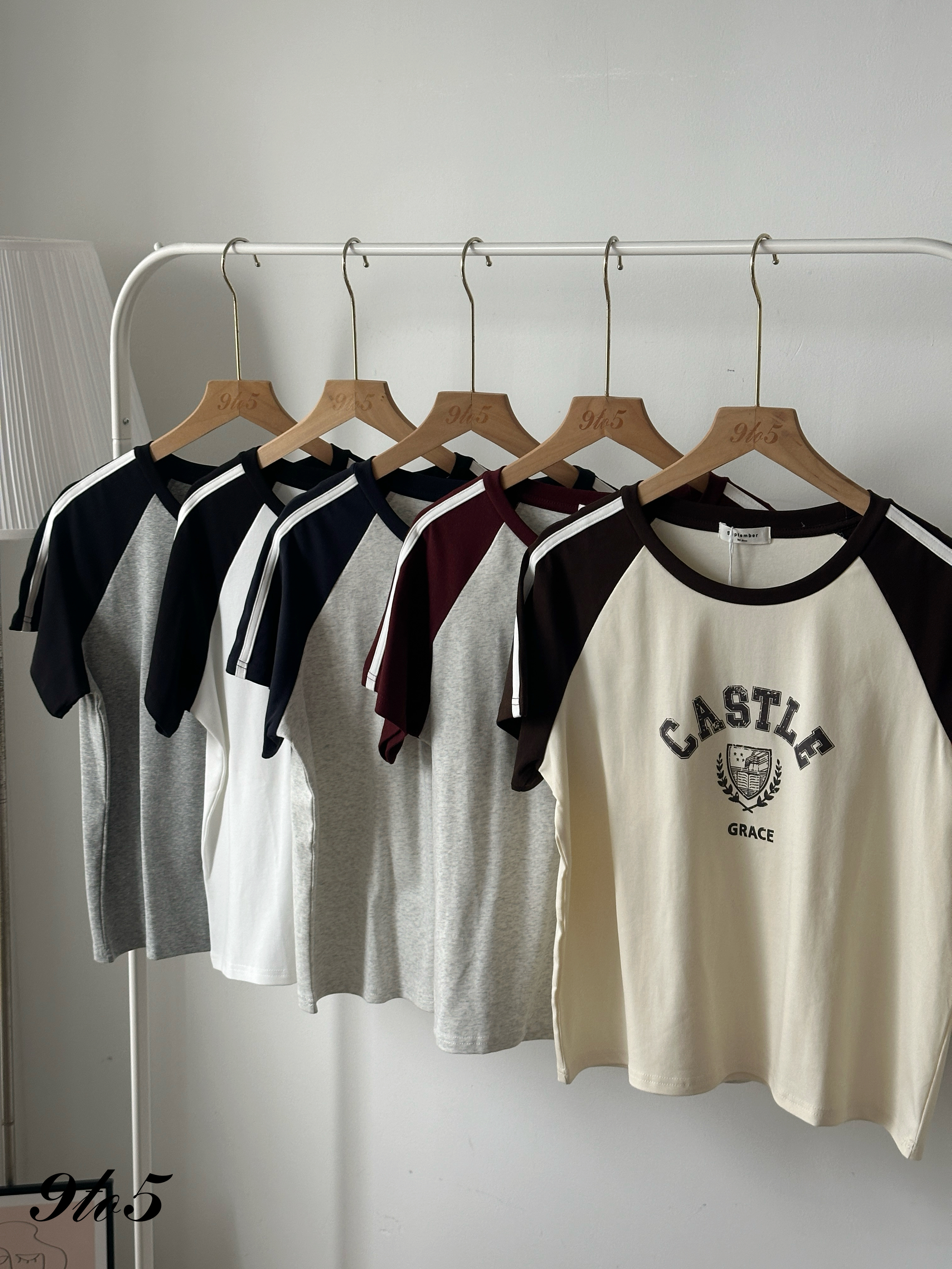 T4227 Contrast Raglan Sleeve Tee - 5 Colors 
