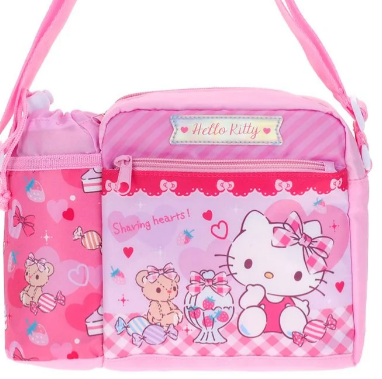 Hello Kitty 小童斜揹袋連水樽格