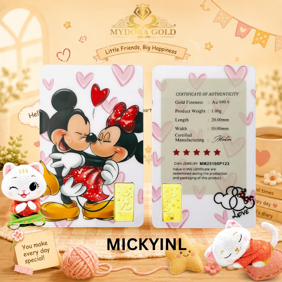 MYDORA 999.9 Gold Bar 1G AURI Friends Collection