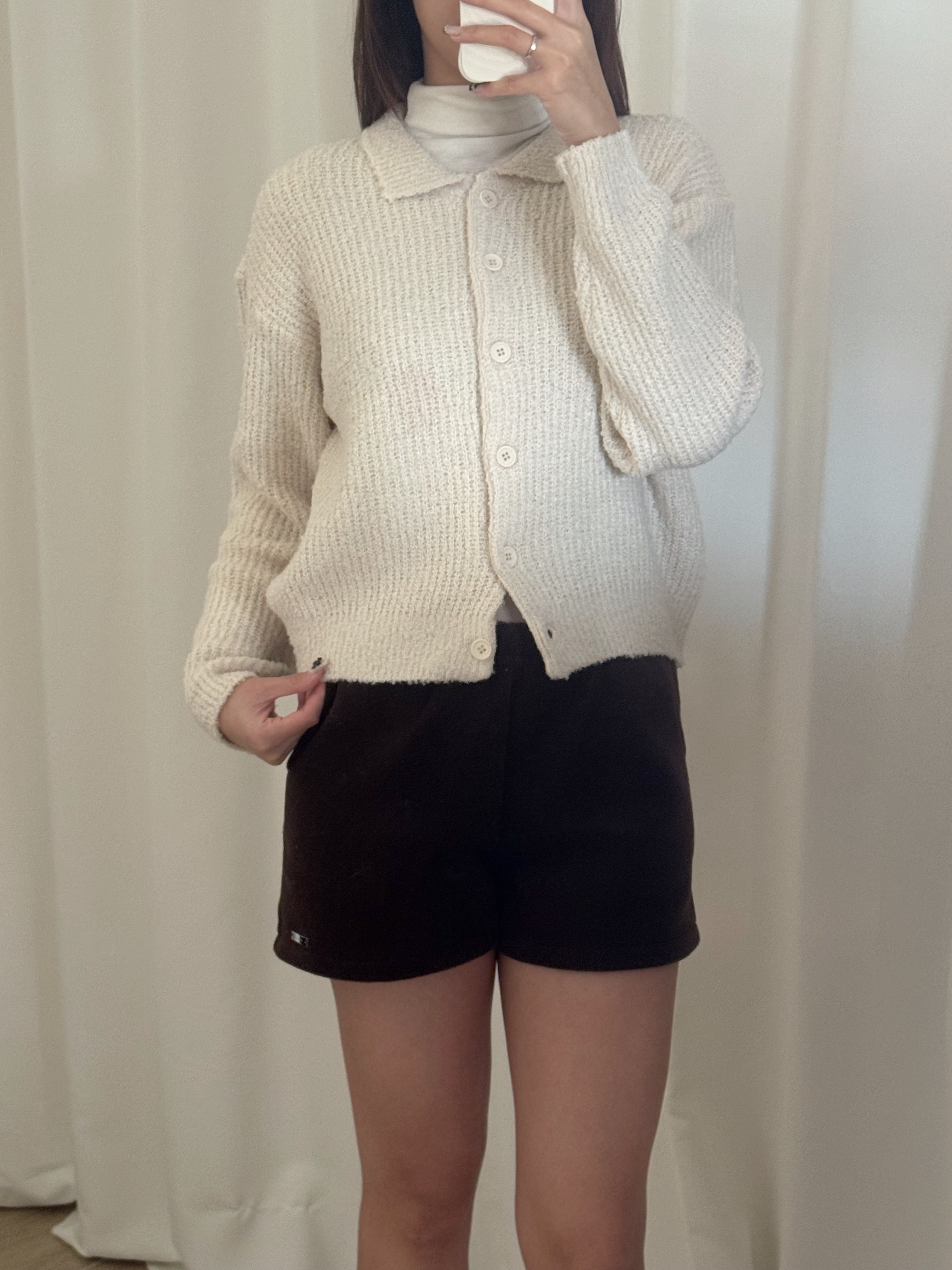 [超舒適不拮肉!]毛巾圈圈針織開鈕長袖上衣(四色入)