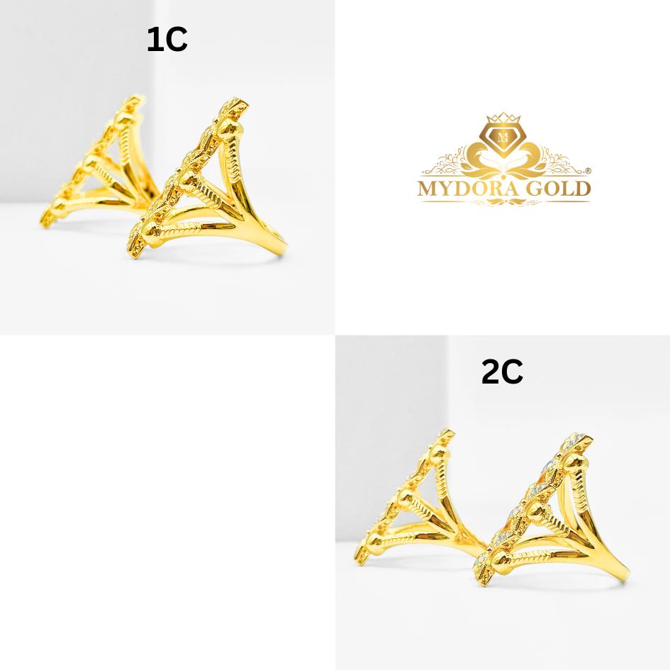 MYDORA Cincin Bunga Tri-Marissa (5G) l EMAS 916/22K