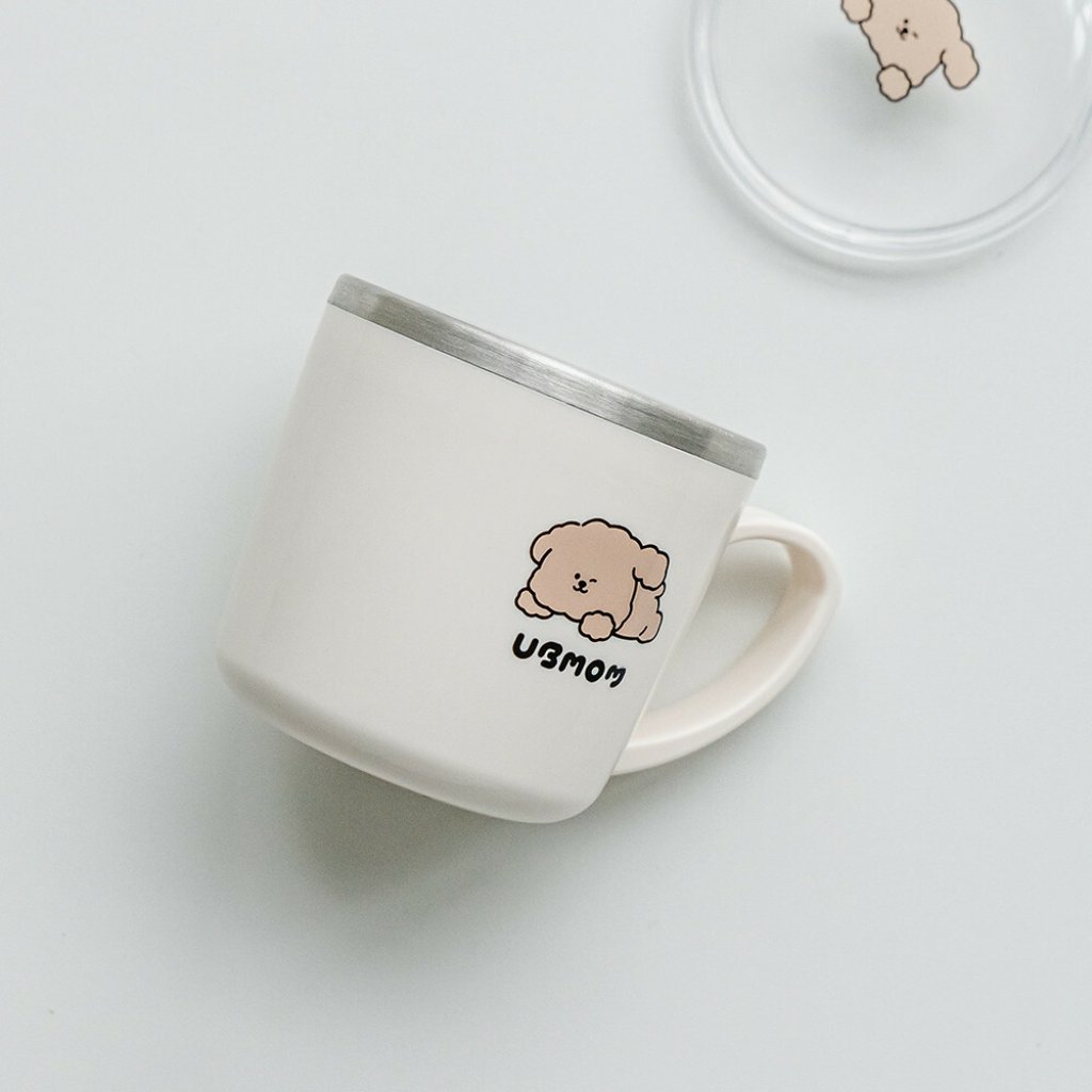 UBMOM 不銹鋼304帶蓋杯-MongMong狗