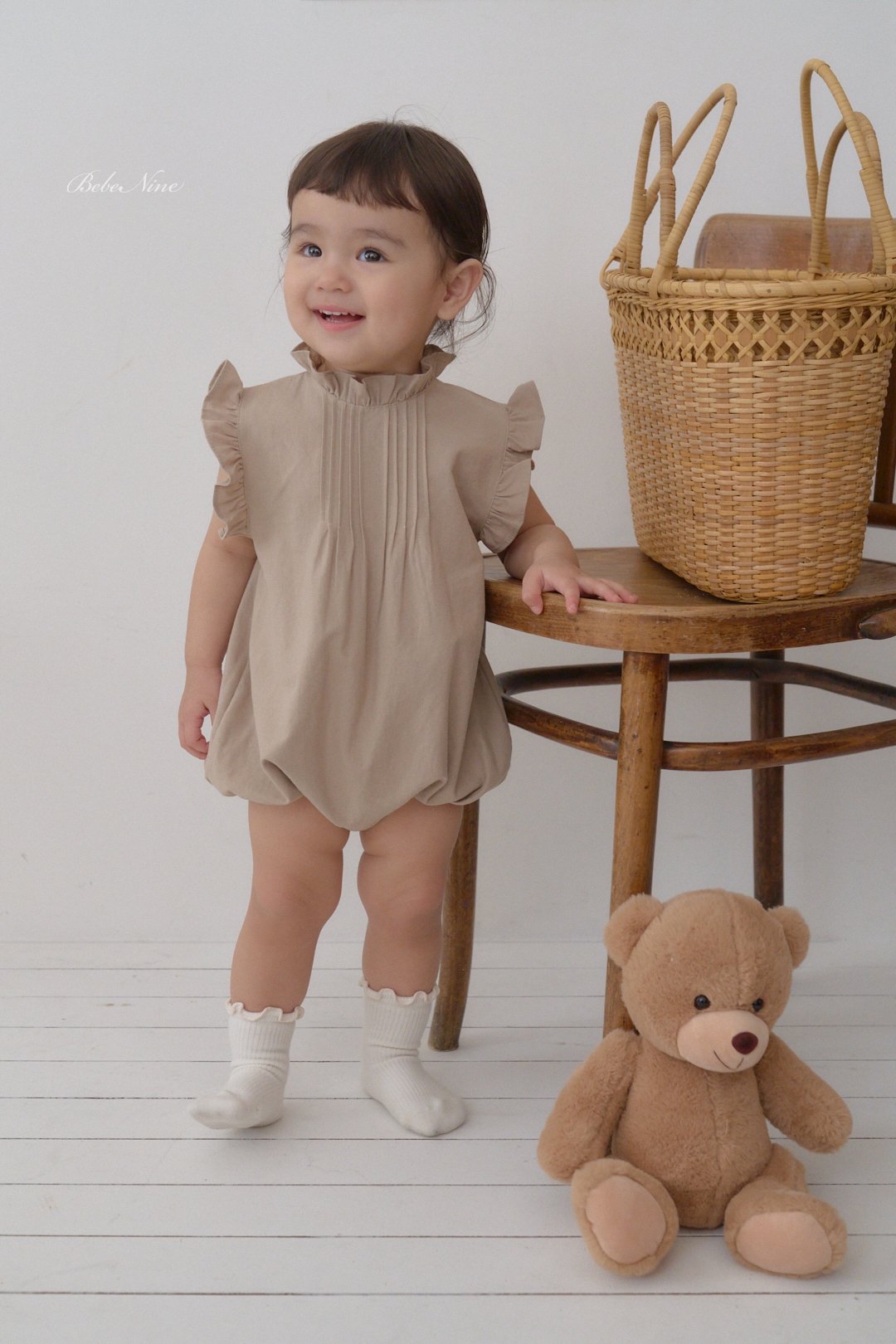 ☀️預訂 韓國直送☀️🇰🇷Bebenine三色摺皺荷葉邊背心包屁衣