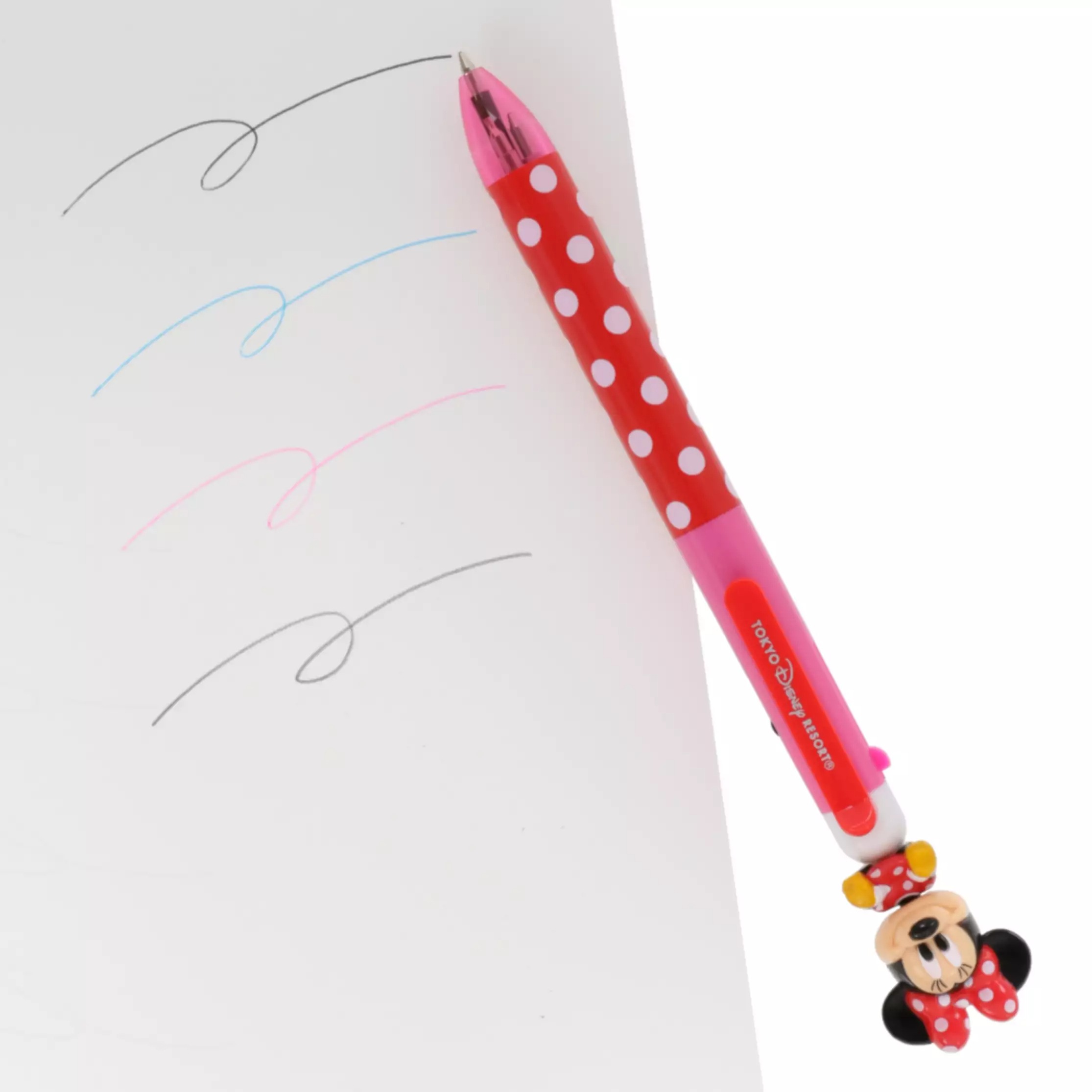 現貨｜【日本 Disney Store 限定】Minnie Mouse 日本版 搖頭 4用筆 3色原子筆 + 鉛芯筆 059610