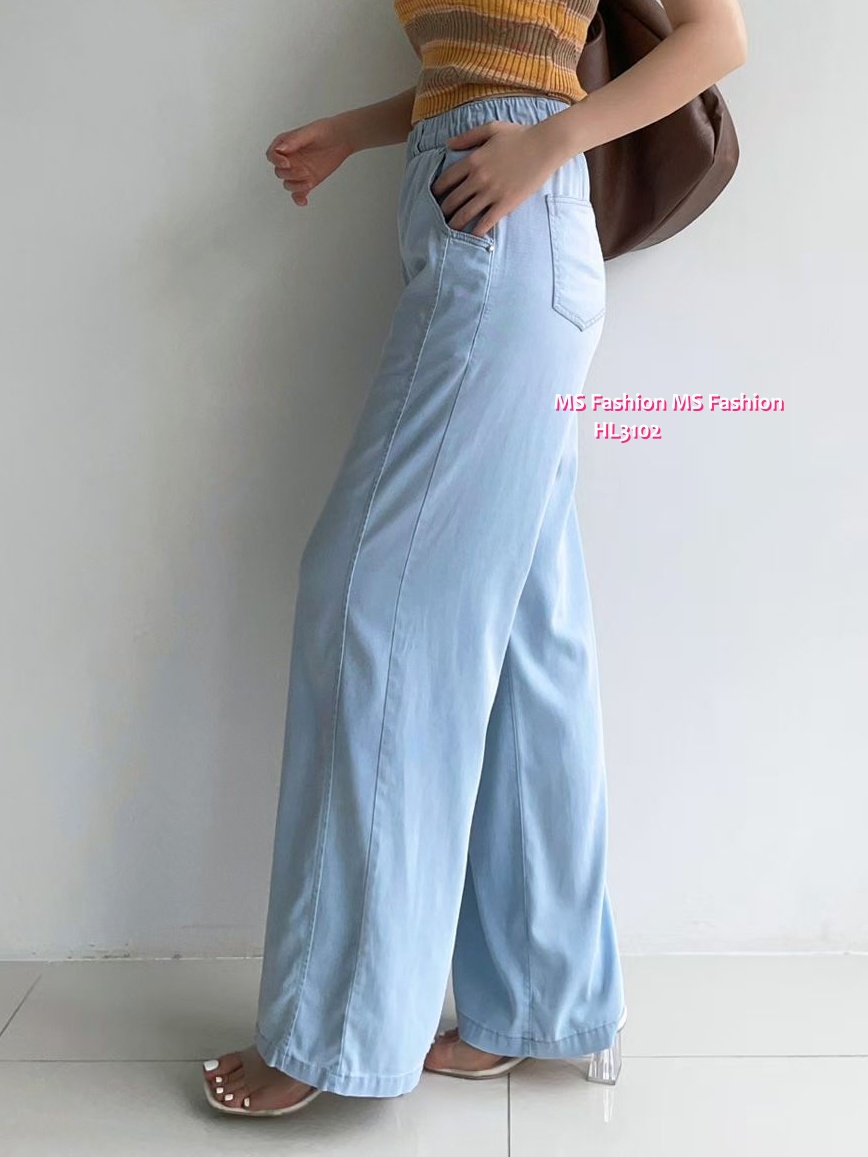 HL3102 韓國👖Howluk天絲面料闊筒褲