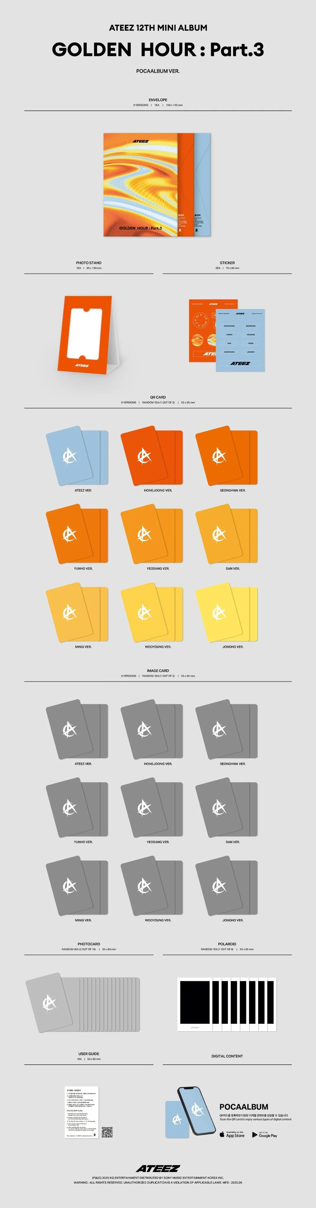 ATEEZ - 12TH MINI ALBUM [GOLDEN HOUR : PART.3] - POCA VER.