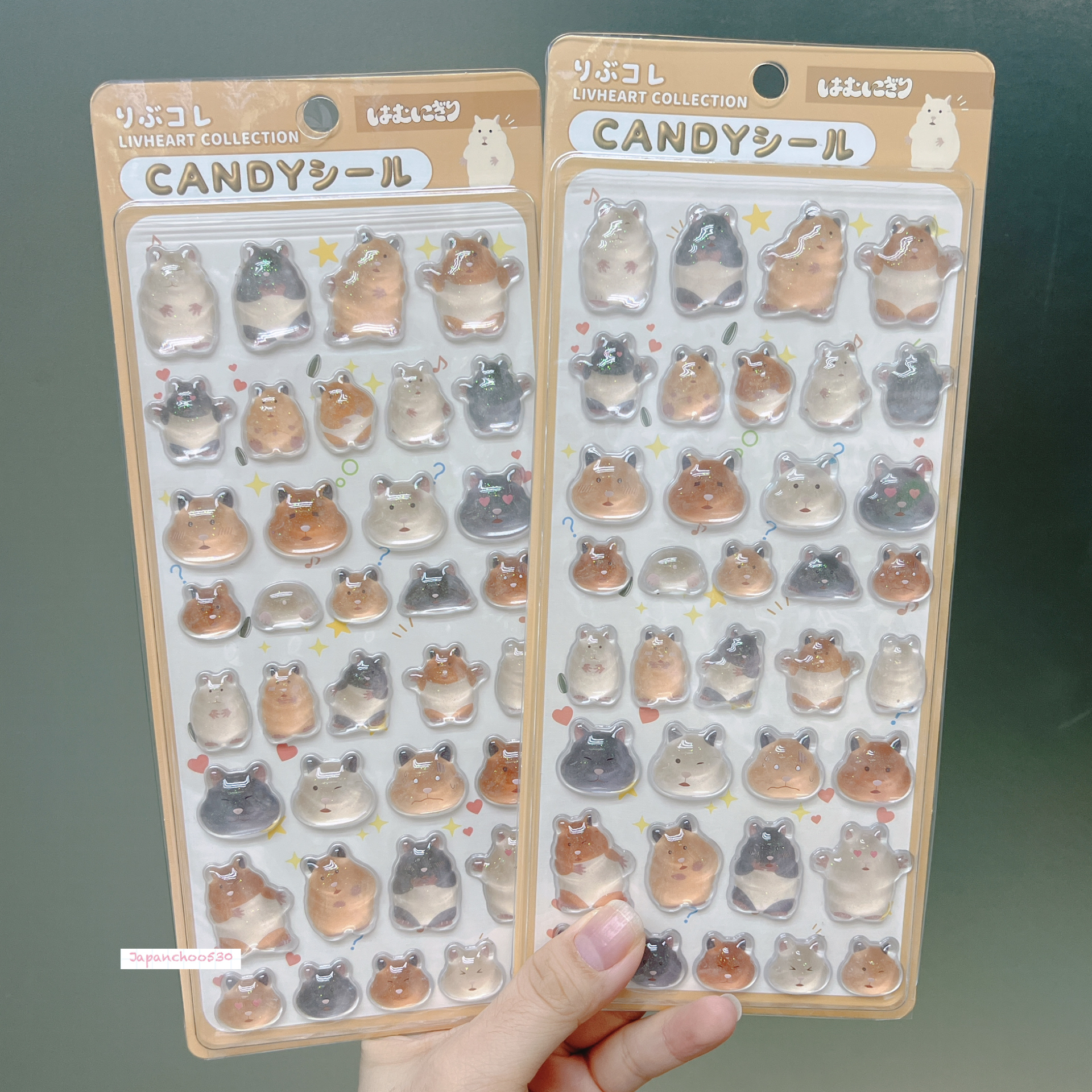 日本現貨/預訂📍日本可愛小倉鼠立體水晶貼紙
