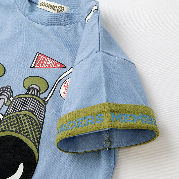 🇯🇵預訂 日本直送🇯🇵Zoomic兩色望遠鏡翻蓋前後印花撞色短袖T恤