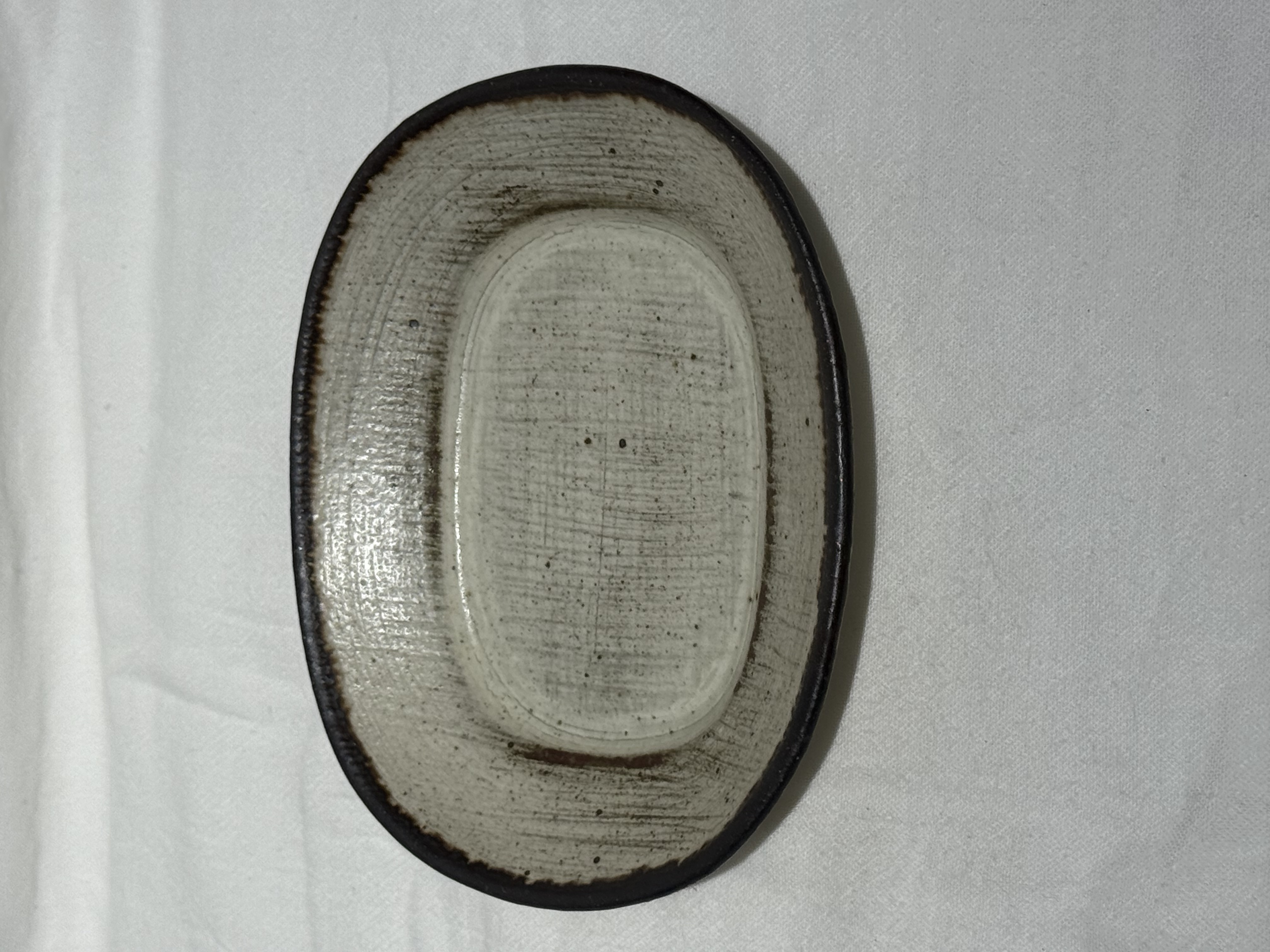 馬目隆広 小盤 素白 黑邊