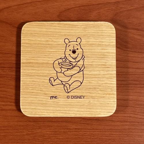 Winnie the Pooh木製方型杯墊
