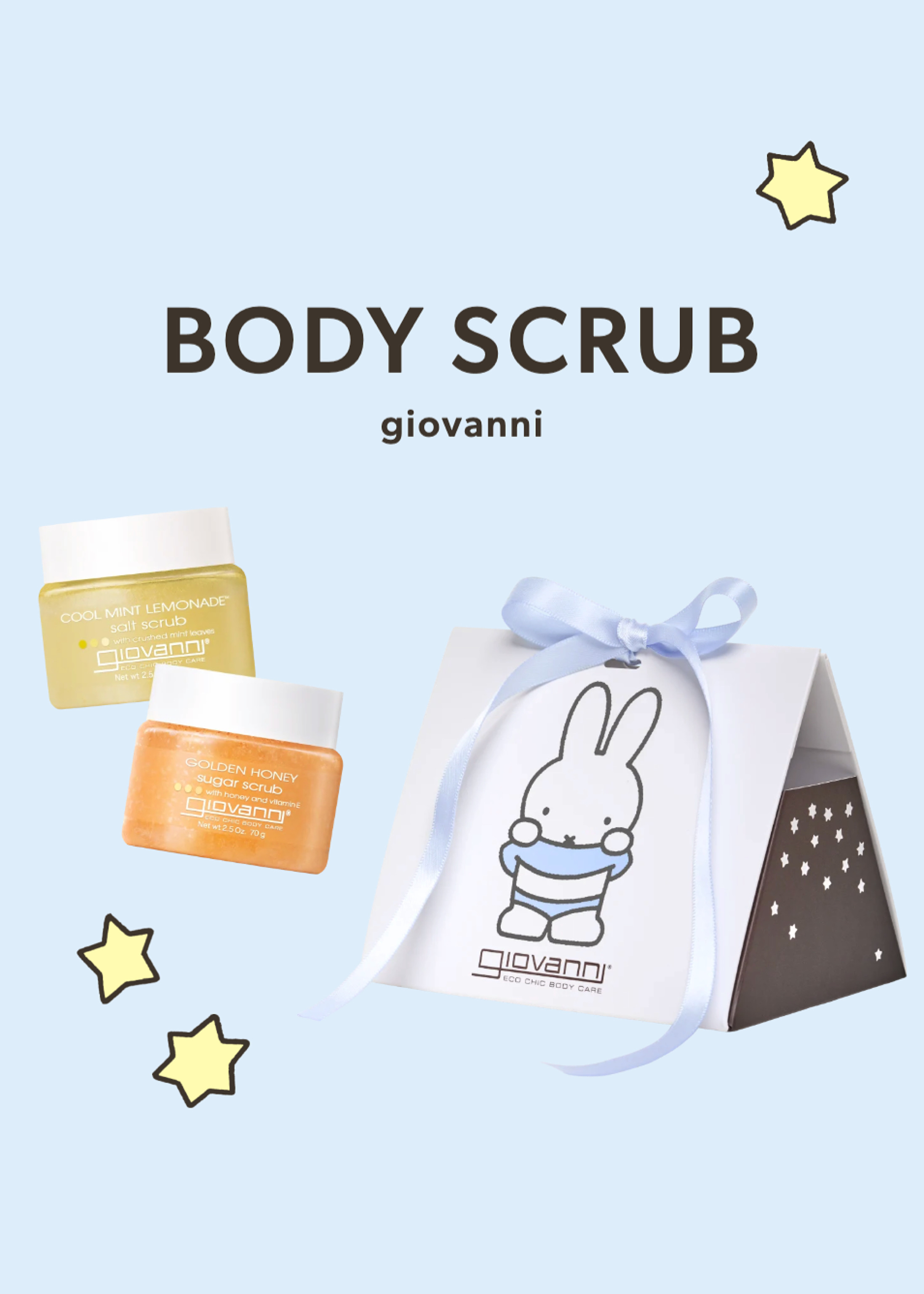 Miffy × Cosme Kitchen Body Scrub Set