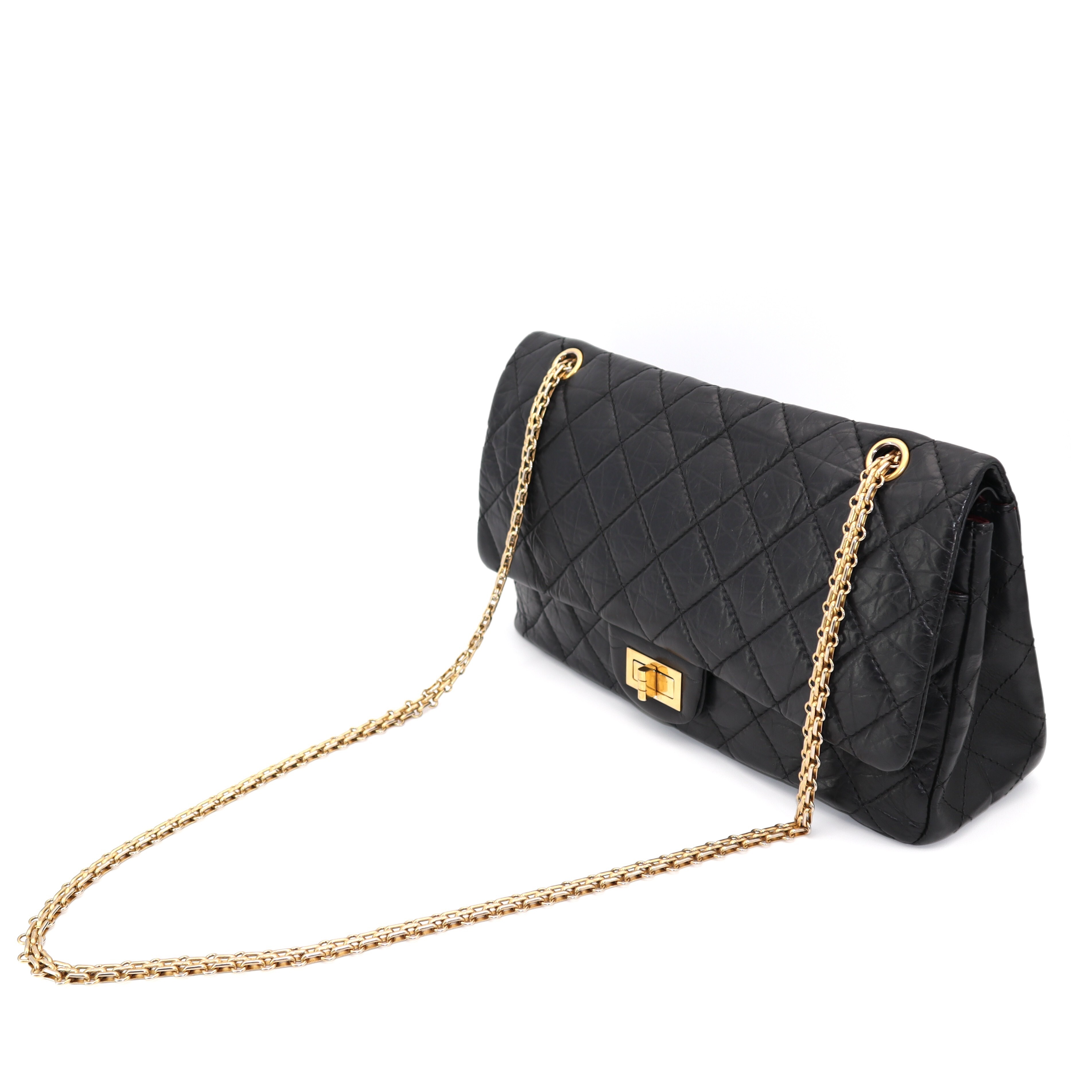 Chanel Matelasse 2.55 Maxi Double Flap Double Chain Shoulder Bag