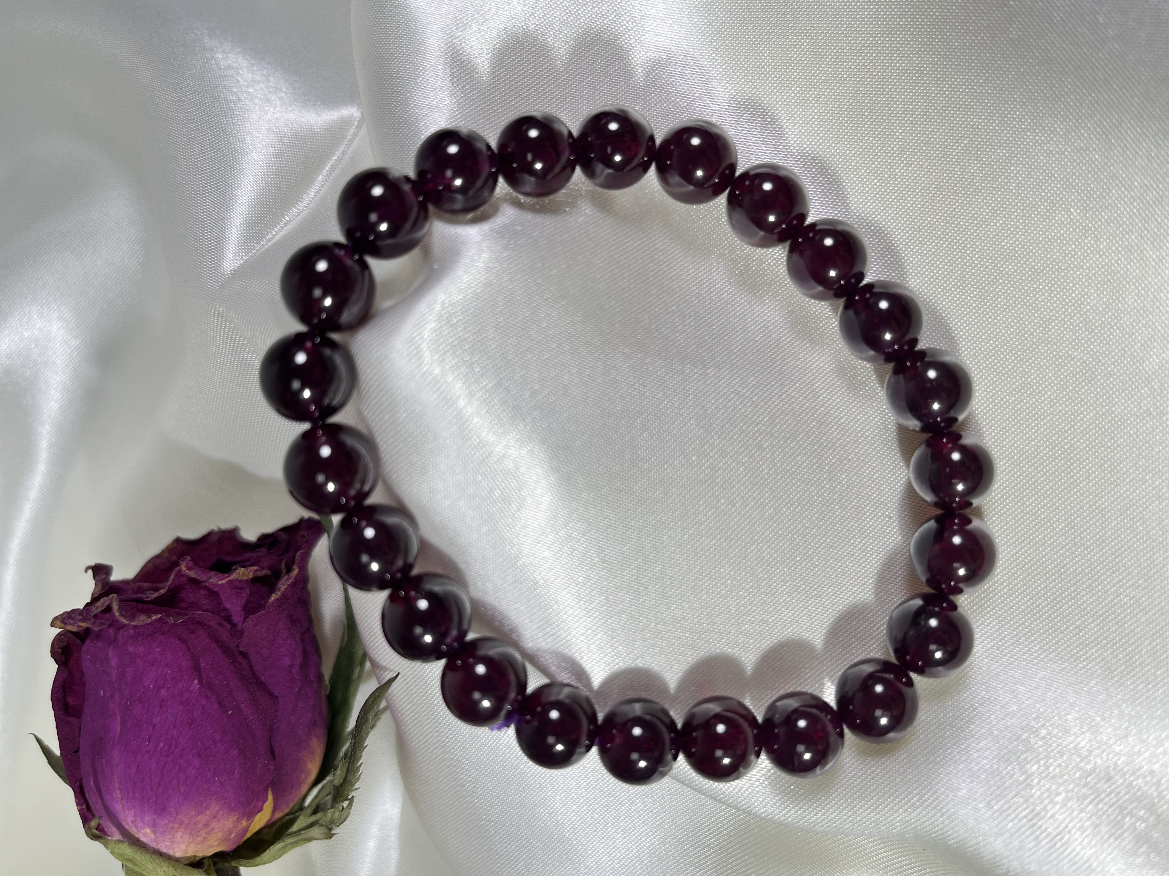 巴西紫牙烏石榴石 8mm+