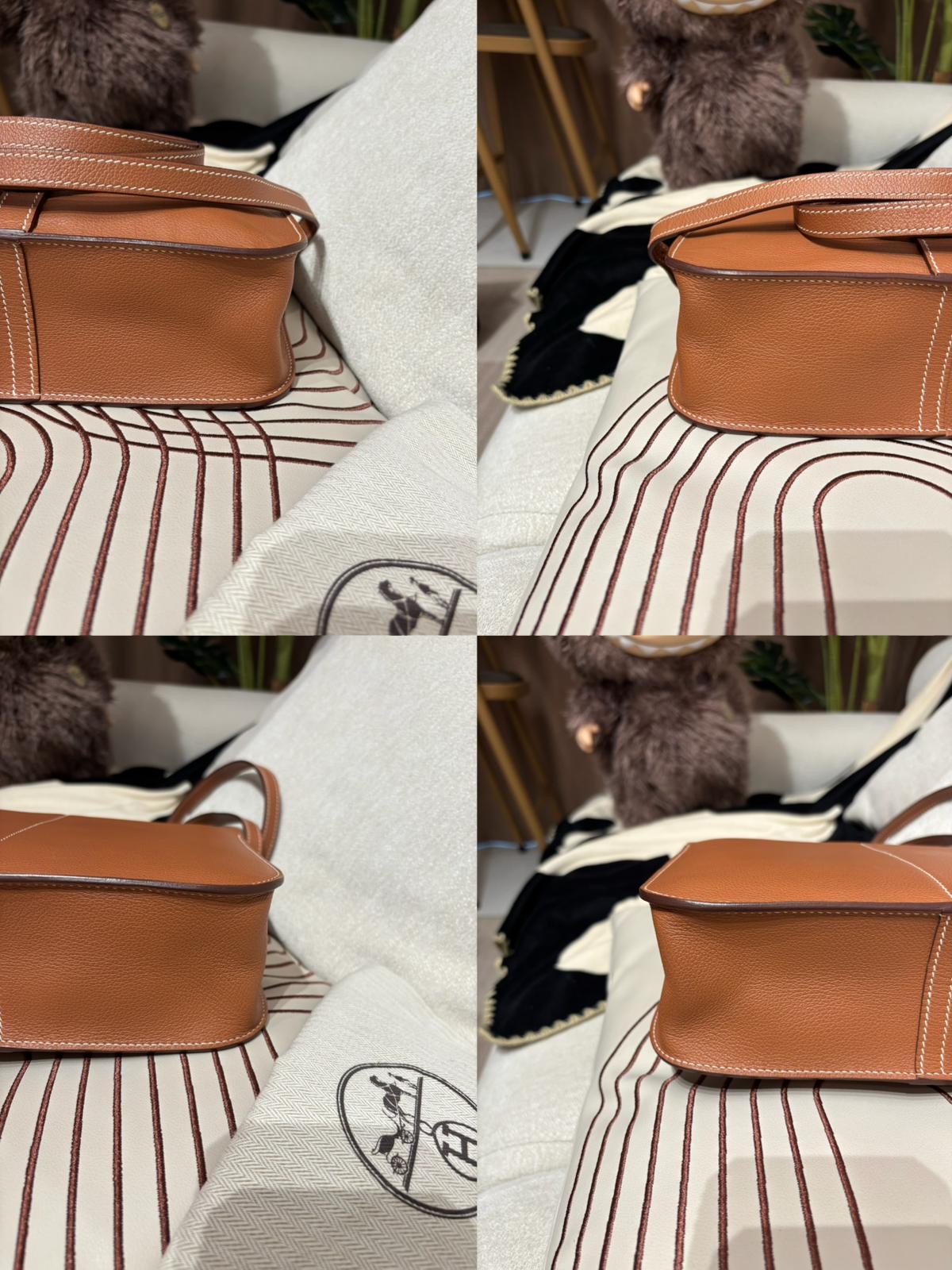 Hermes Halzan 25 Stamp Y Gold/Gold Evercolor 牛皮 100%Authentic, 95%New ✅Dust bag 