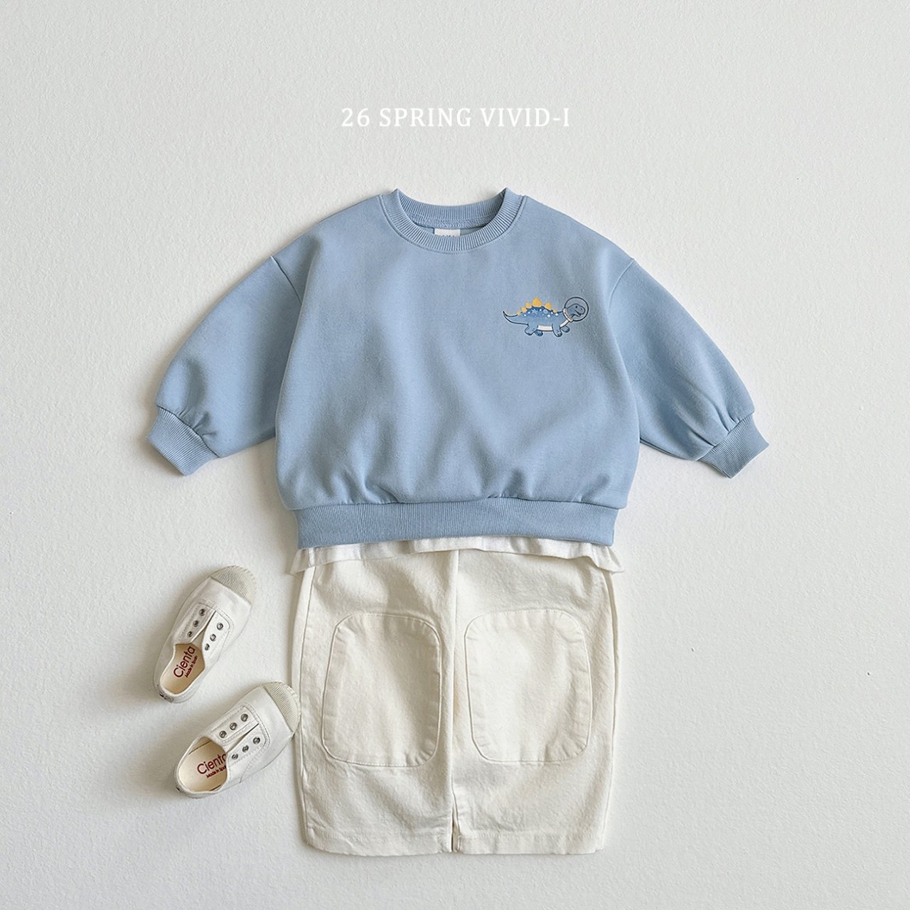 🌸預訂 韓國直送🌸🇰🇷VIVIDI四色太空恐龍前後印花寬鬆衛衣