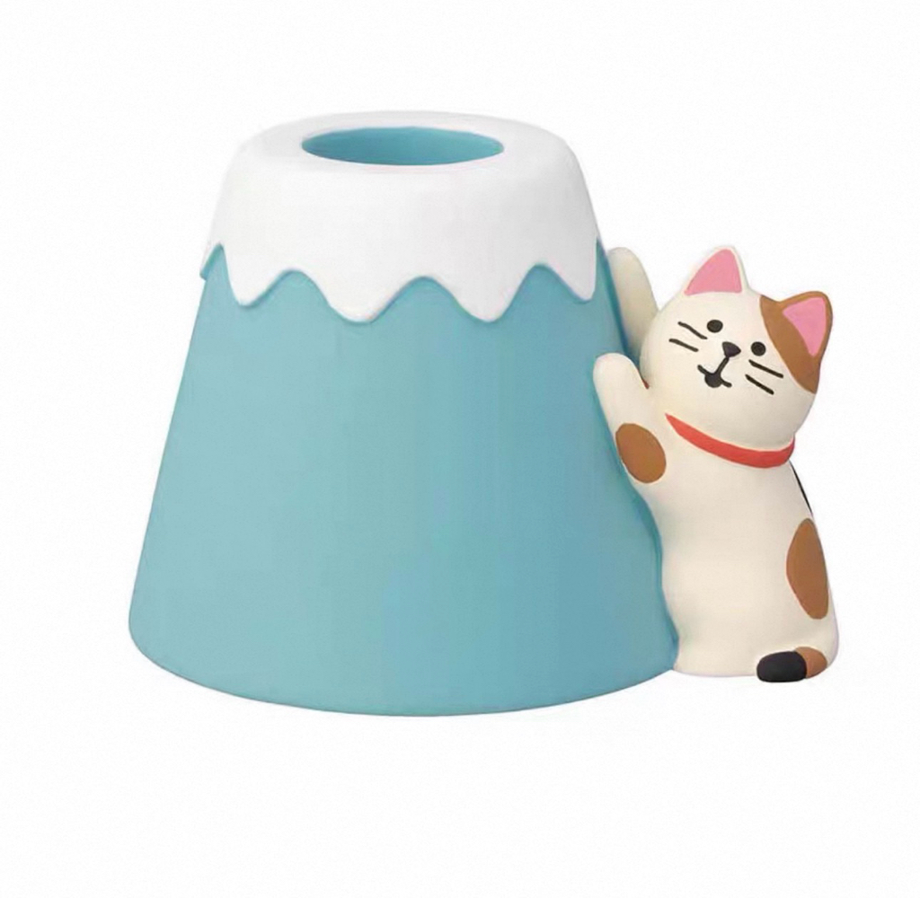 日本Decole富士山手機座筆座