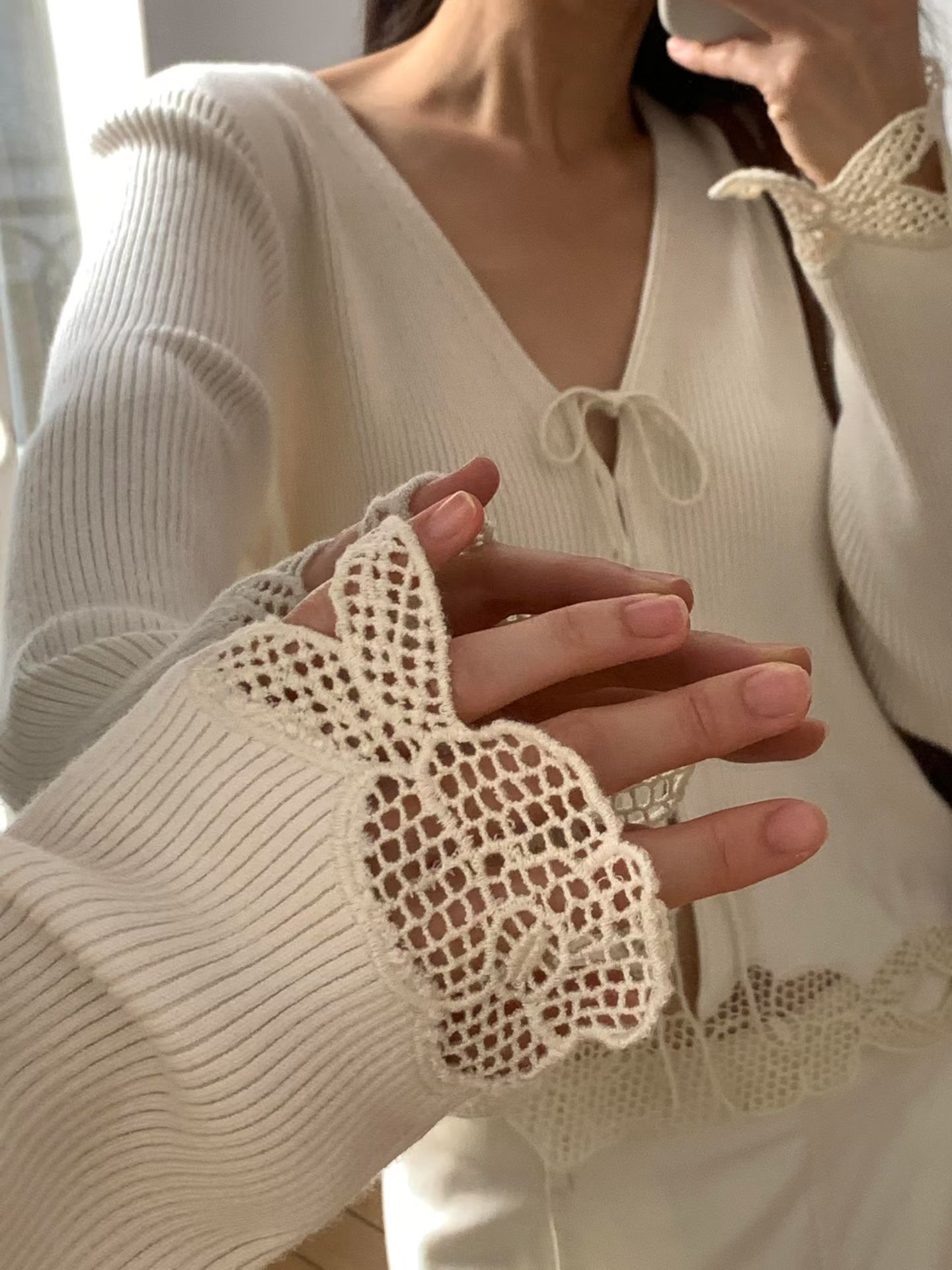 Lovely tie lace cardi