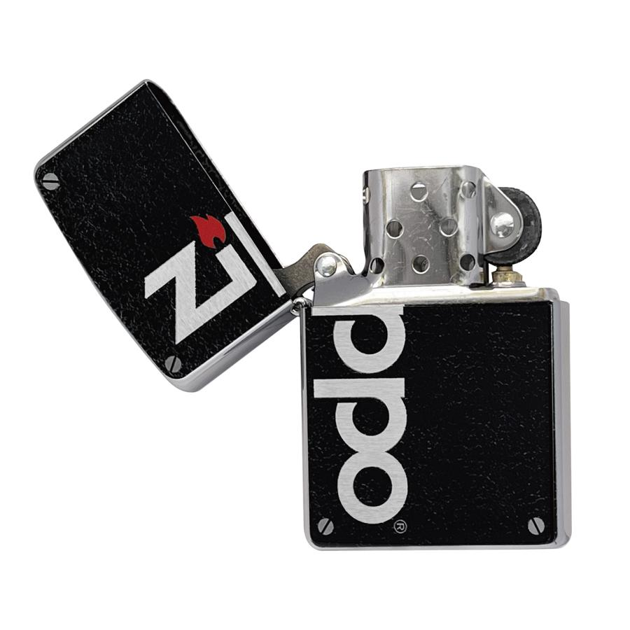 美國製造 | Zippo指定經銷商 Zippo ZA-3-276 / ZBT-3-276 雙面大標誌打火機 – 黑啞光超大 Zippo 徽章(極簡雙面版) Dual-Side Big Logo Lighter – Black Matte