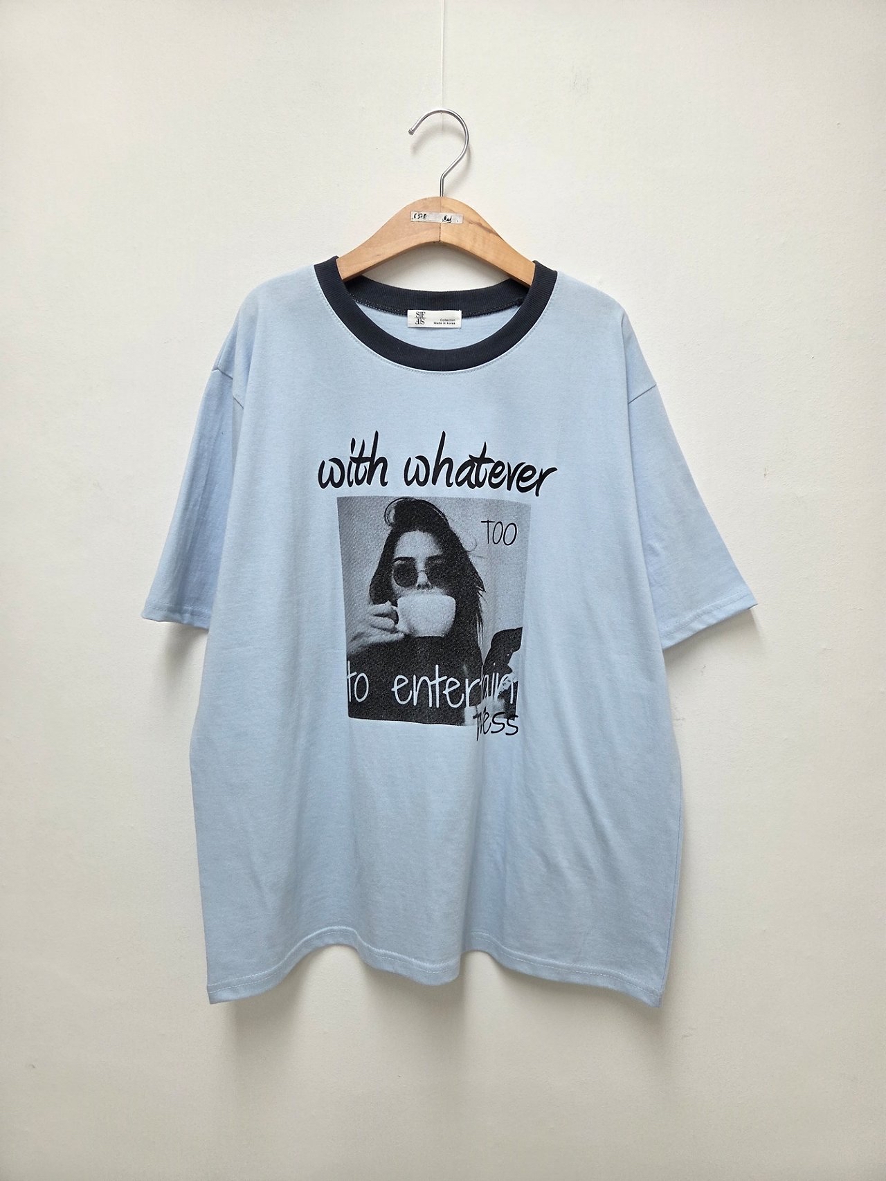 🇰🇷K5576 cotton人像print tee