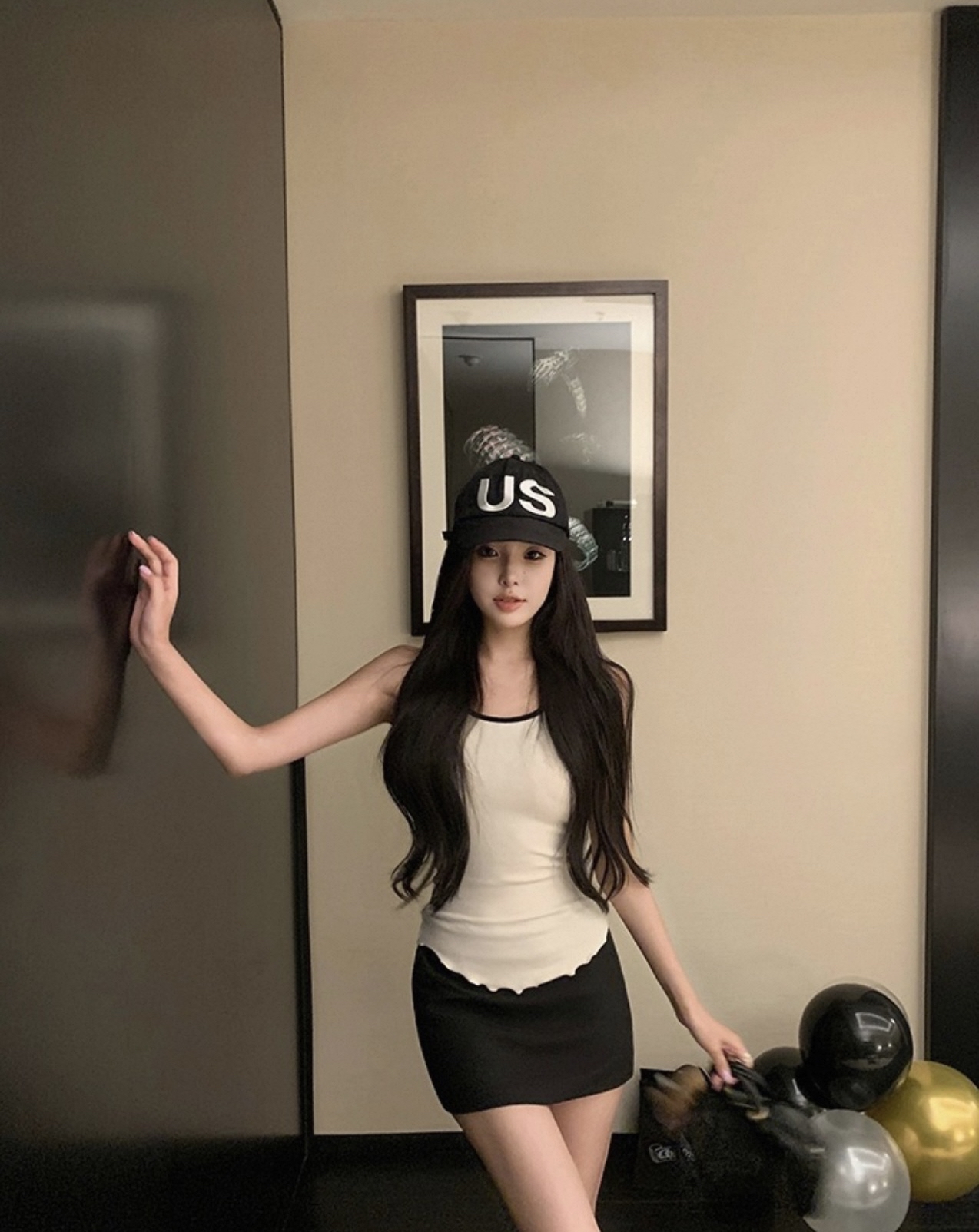 Q10009蕾丝花边短裙