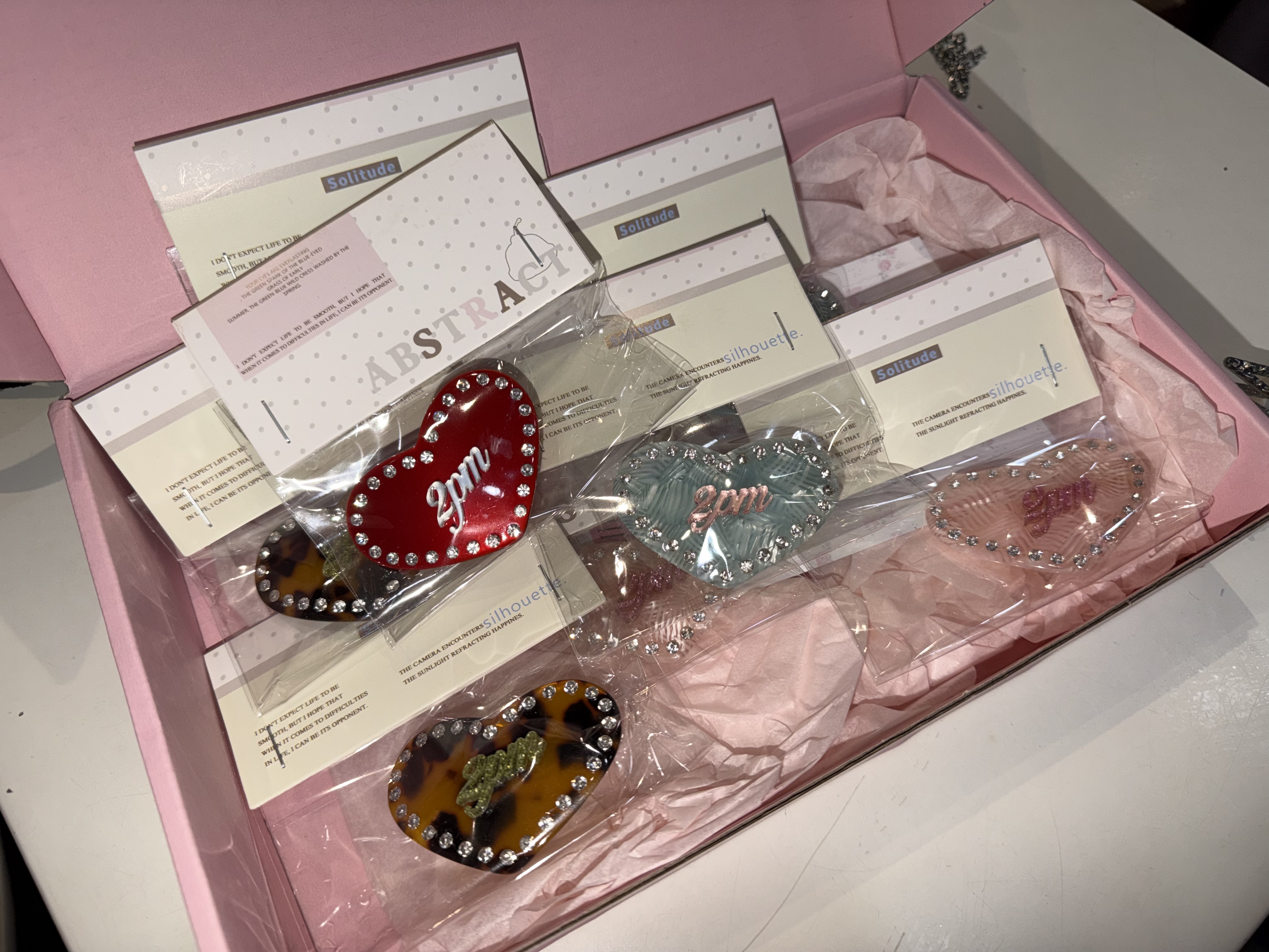 2PM🐚貝殼珠光Heart-shaped hair clip 💖