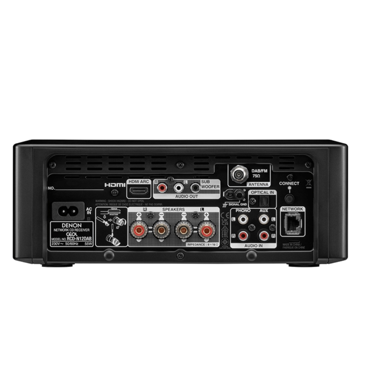 Denon CEOL N-12 Mini all-in-one Hi-Fi system with CD player, radio, Powered by HEOS™