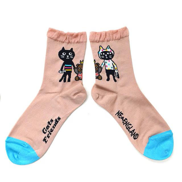 Pebbly x New England Teddy Bear Socks