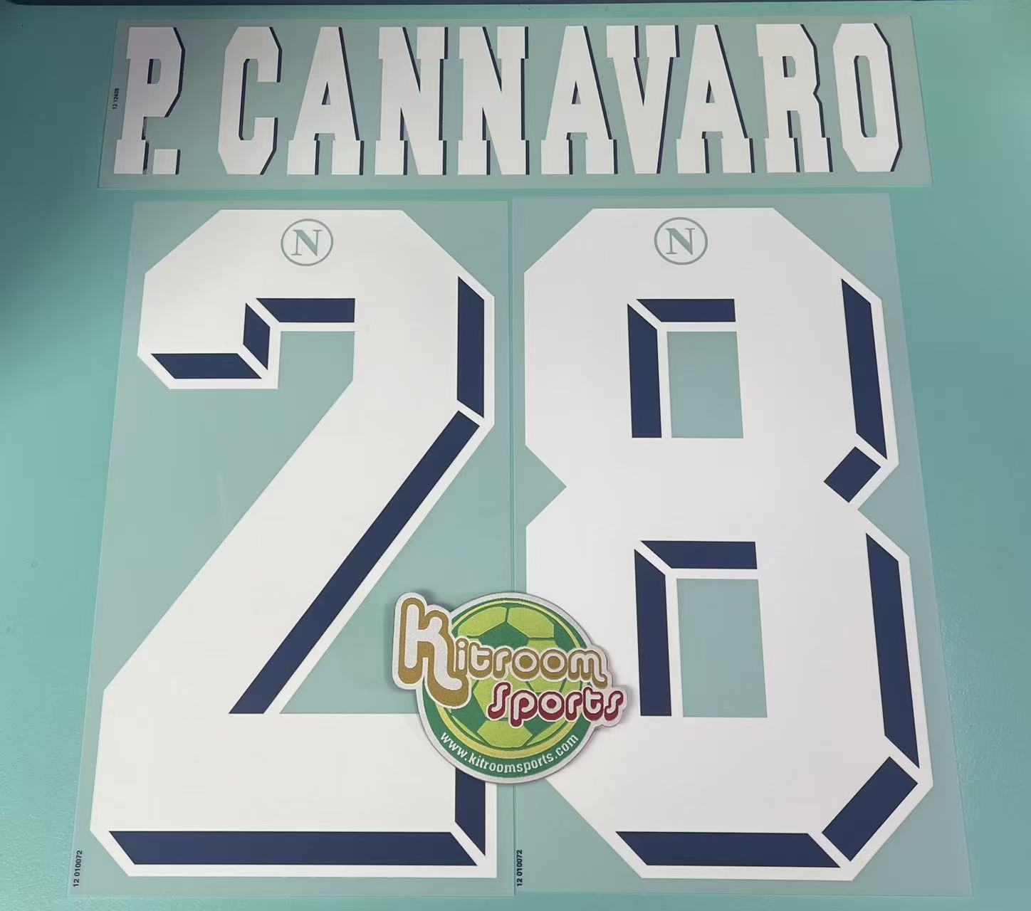 2012-13 Napoli Home Nameset #28 P.CANNAVARO