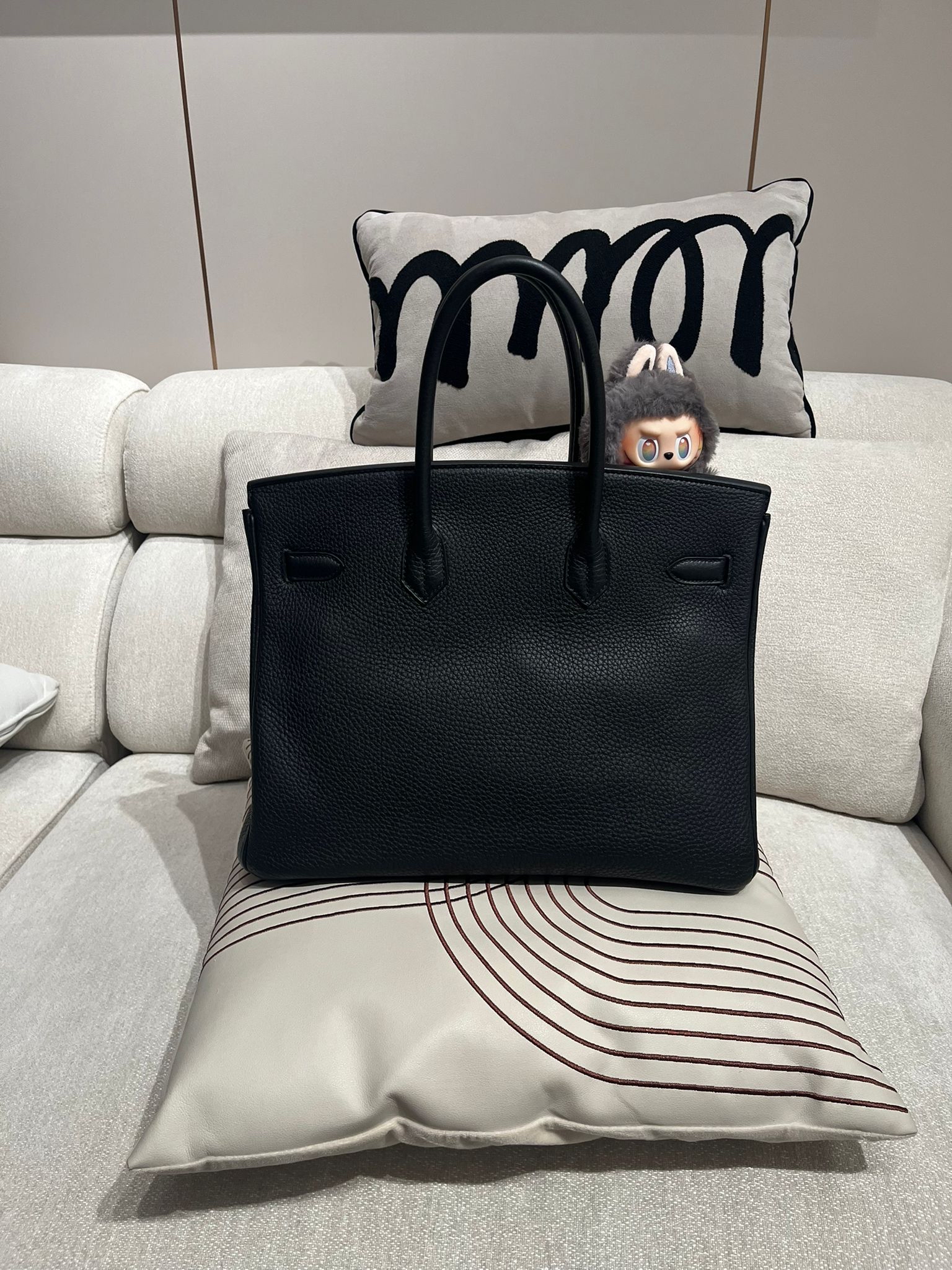 Hermes Birkin 35 黑色銀扣 Stamp [R] 100%Authentic, 98%New ✅Key lock ✅Dust bag✅Box