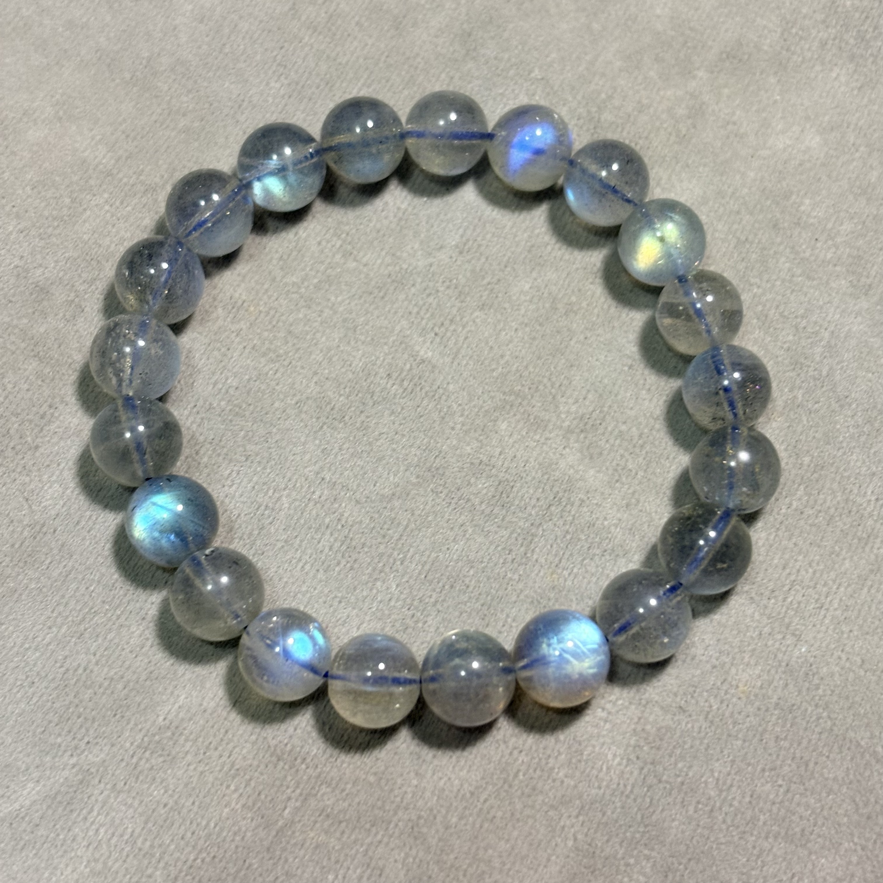9mm藍彩光拉長石手串No.2648