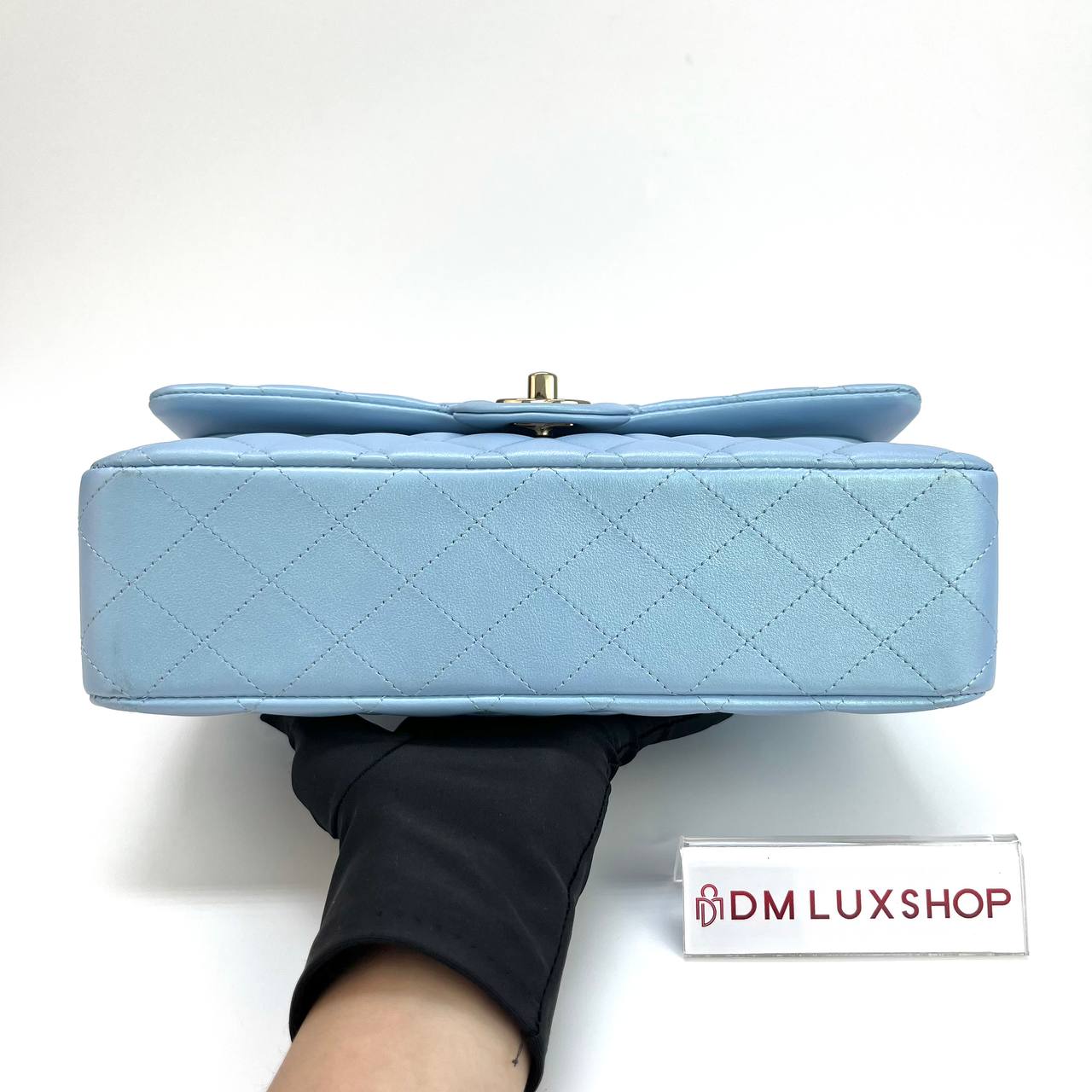 Chanel Iridescent Light Blue Medium CF GHW (Microchip)