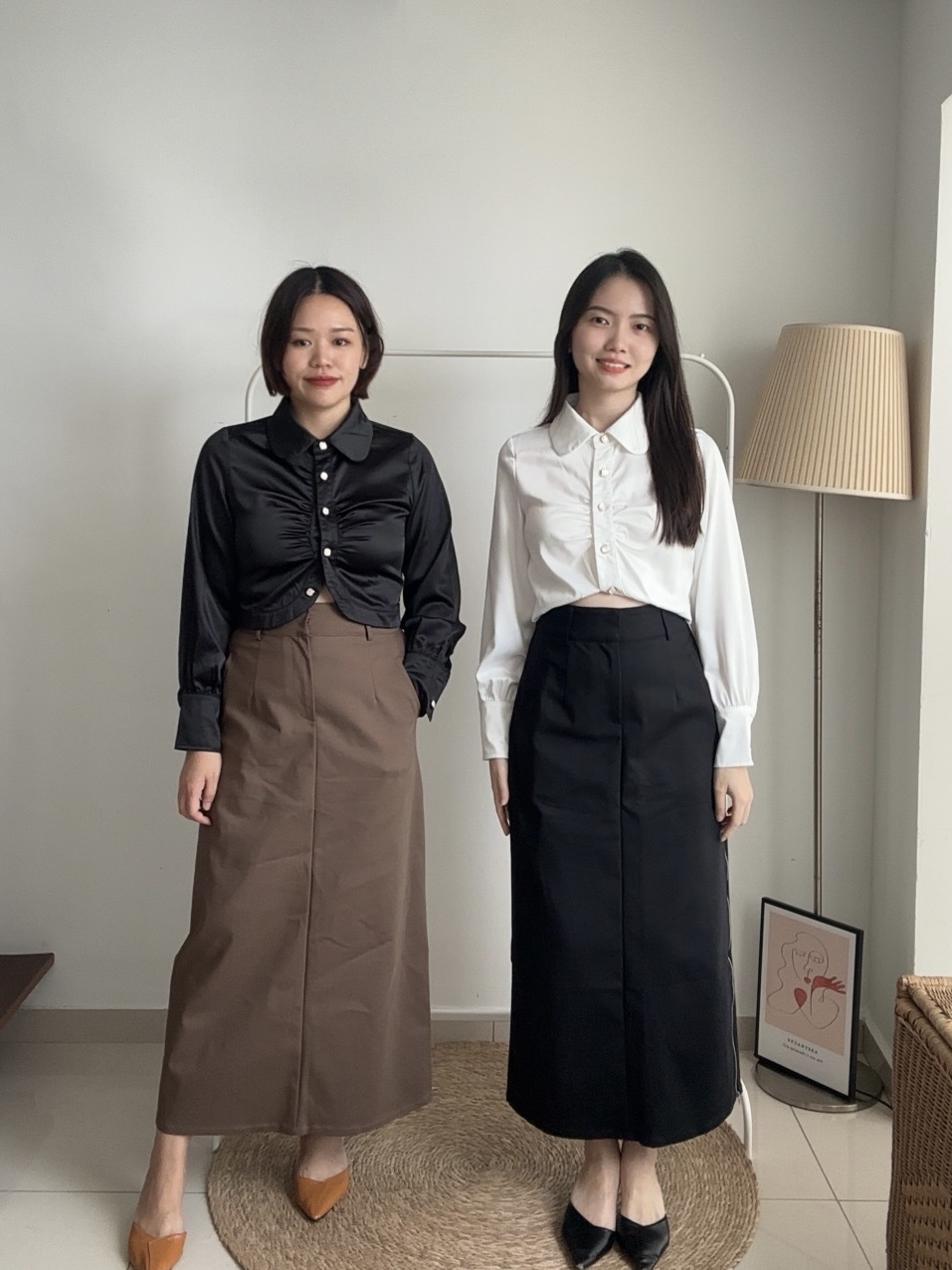 T4107 Satin Ruched Shirt - 3 Colors 