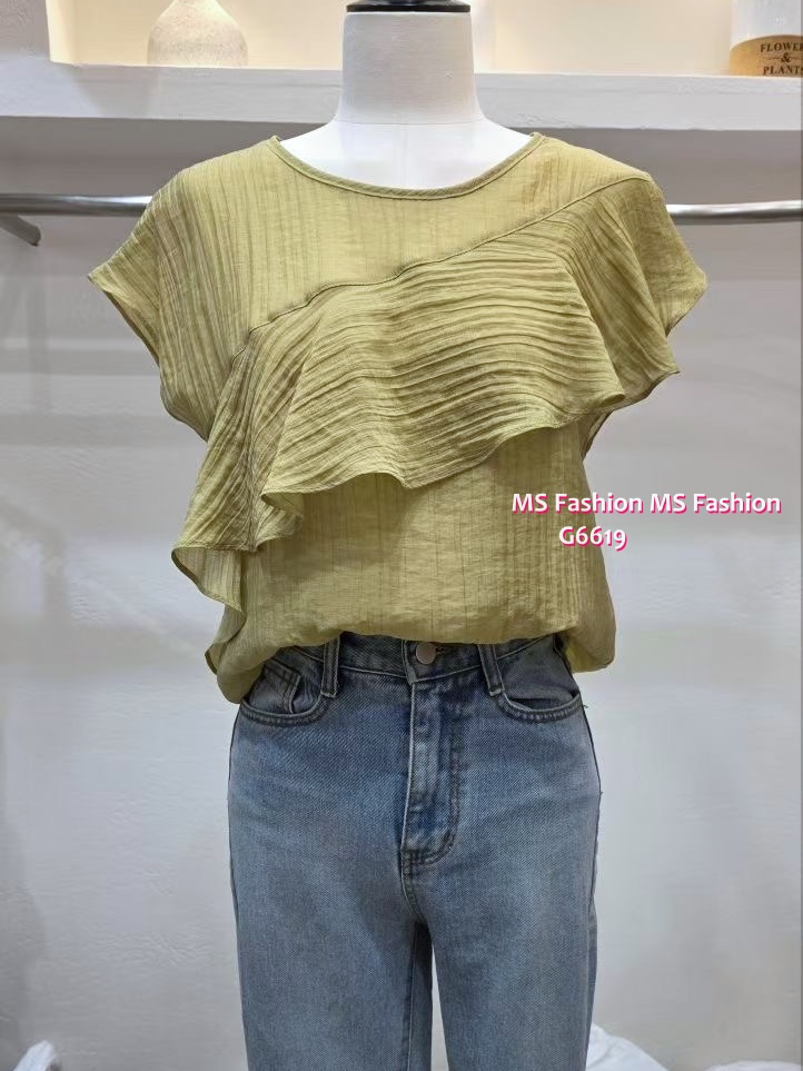 G6619 靚料靚色ruffle top