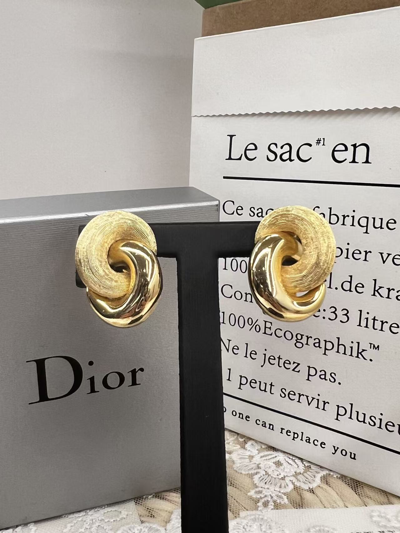 Christian Dior Vintage Love Knot Earrings