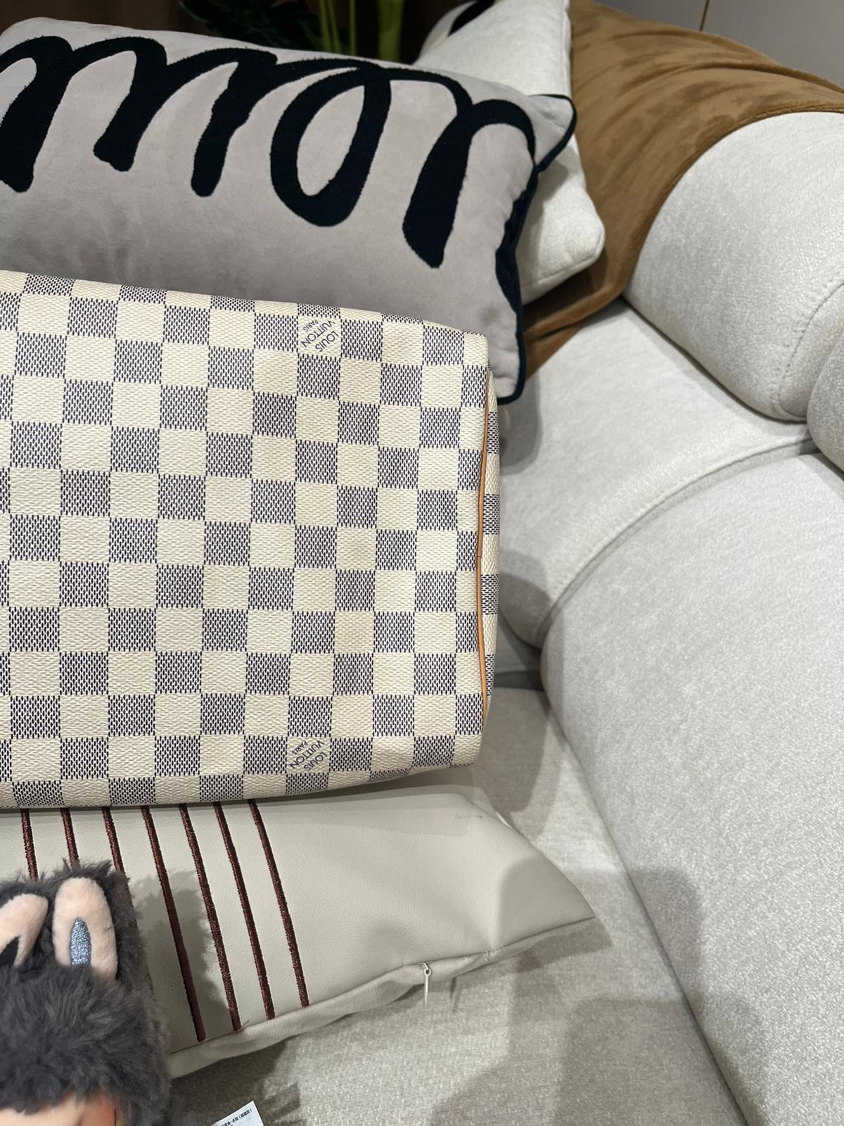LV Speedy 30 白色棋盤格 100%Authentic, 98%New ✅Dust Bag