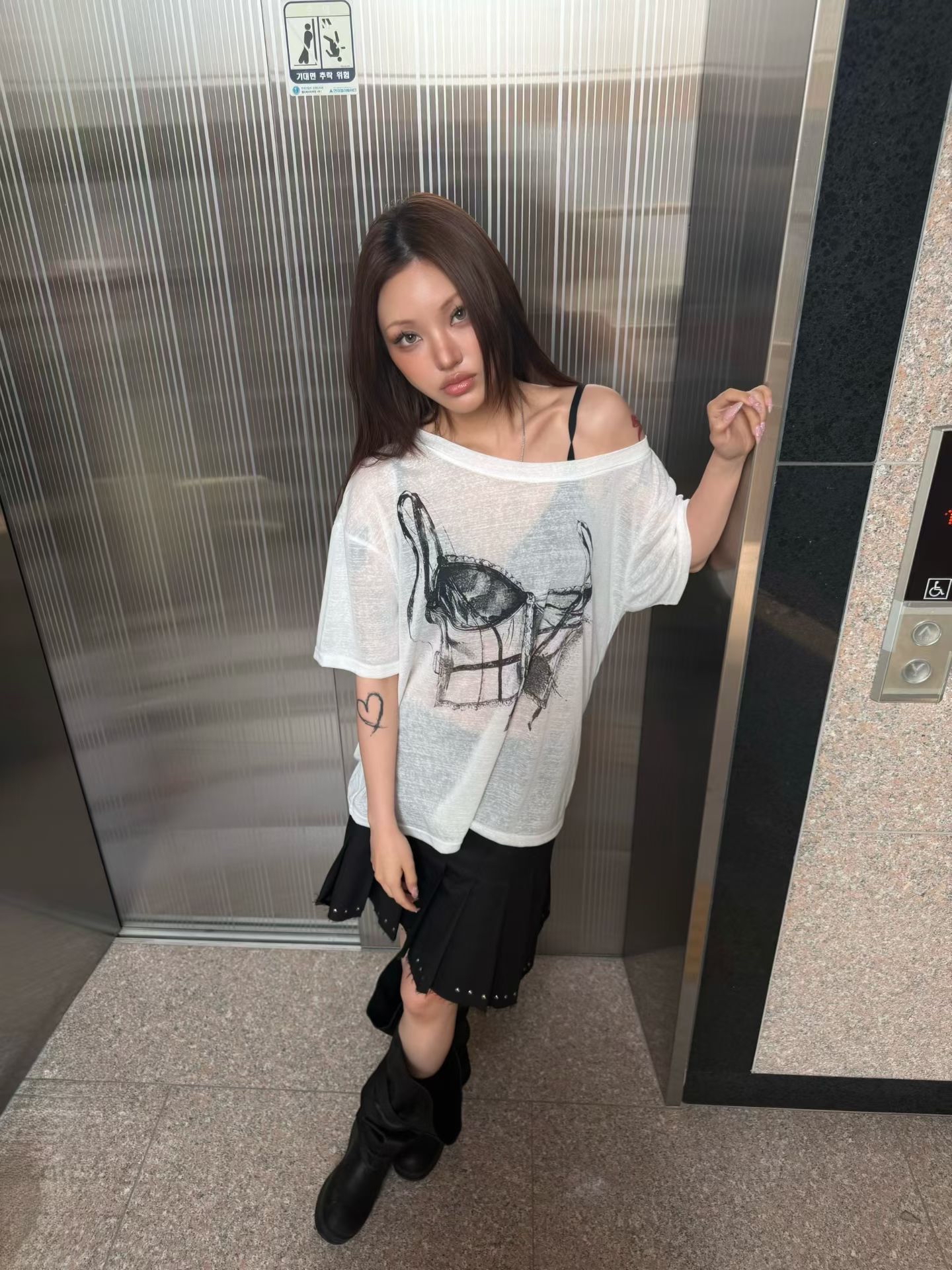 Sketch Graphic Sheer Tee