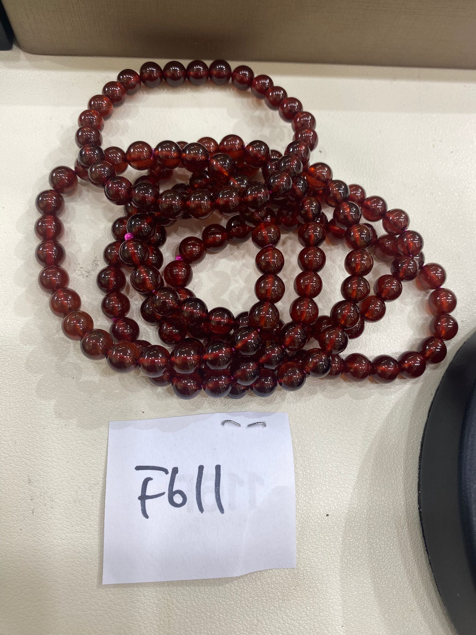 F611 石榴石手串 7mm