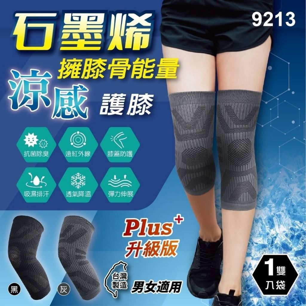 $48雙.2雙起$38雙.台灣製 石墨烯擁膝骨能量涼感護膝(1雙/袋)