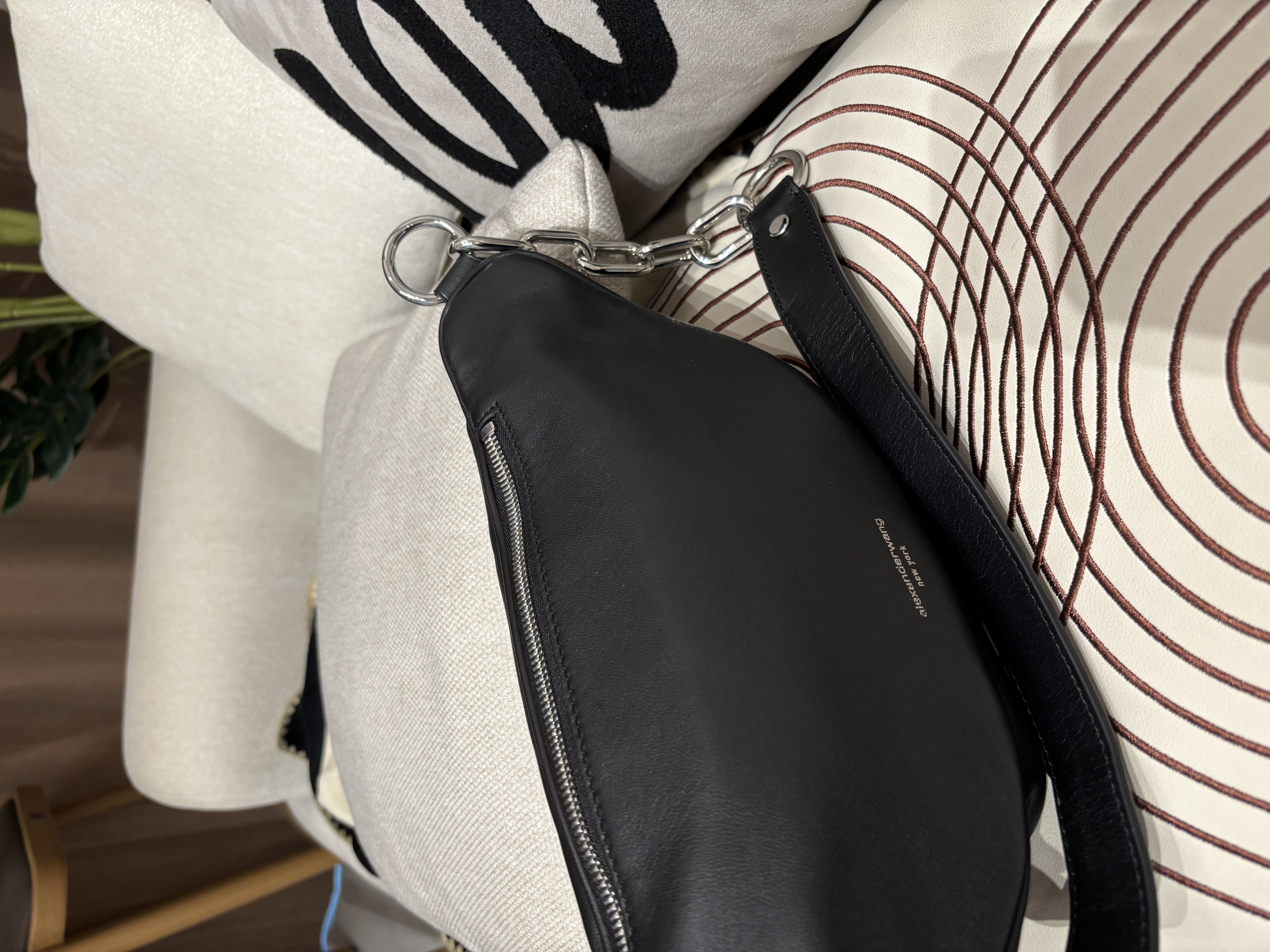 Alexander wang Belt Bag Black Calfskin 100%Authentic, 95%New ✅Dust bag