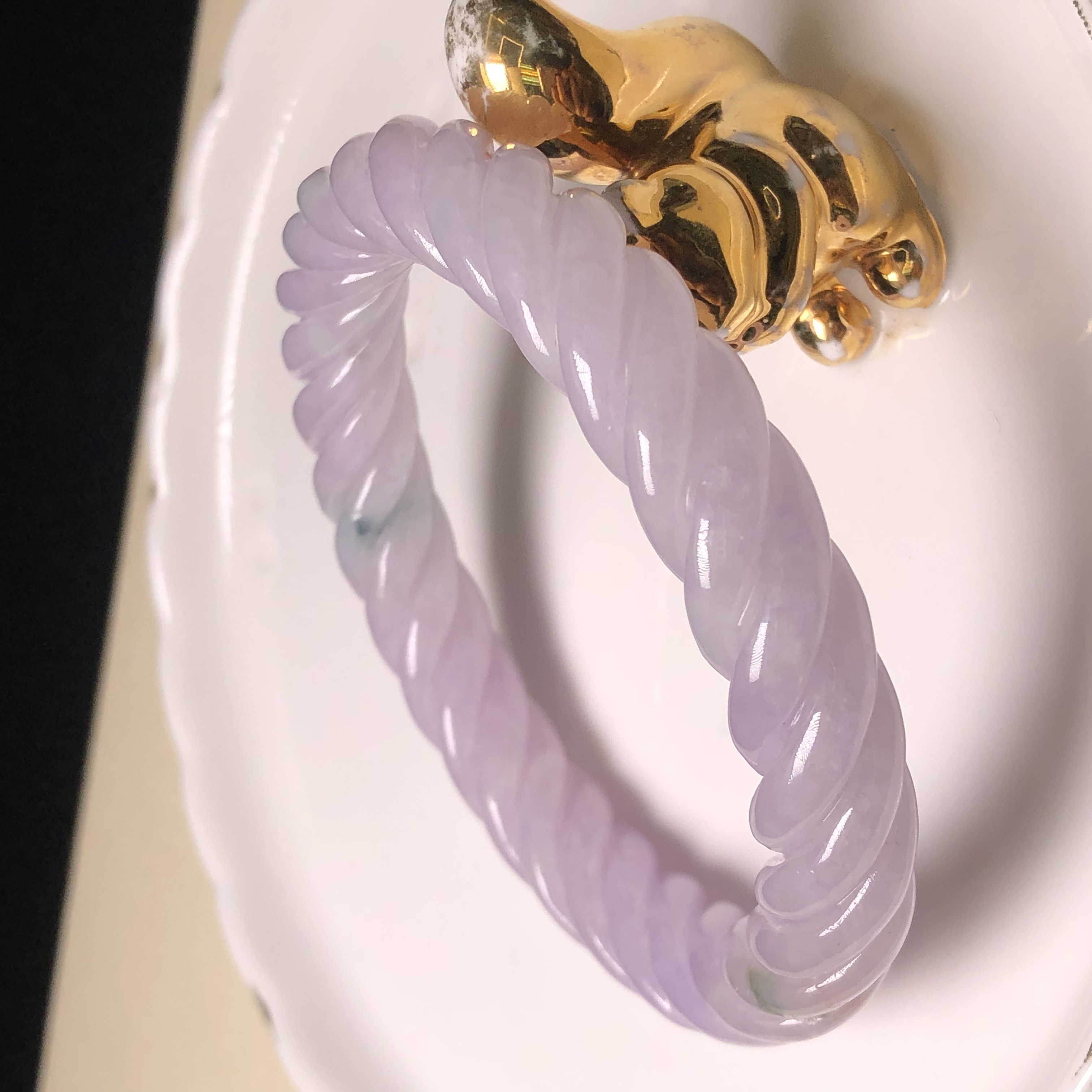 C06787 滿紫飄花扭紋鐲55mm
