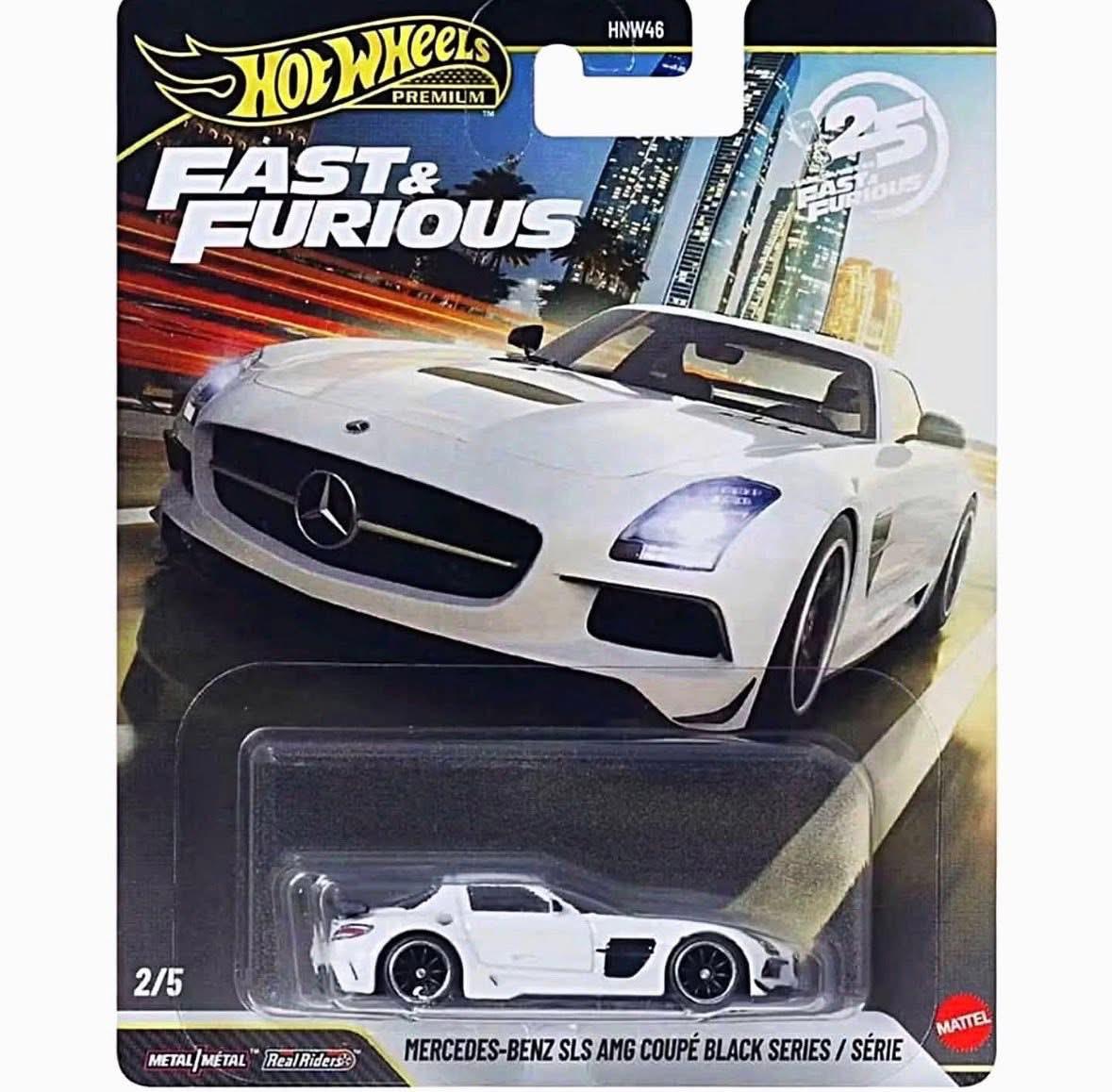 Hot Wheels Premium 2026 – Fast & Furious (Mix R) - Case of 10 PCS (Toyota Supra Chase / Mercedes-Benz SLS AMG / Lexus LFA / Nissan 350 Custom / McLaren 720S)