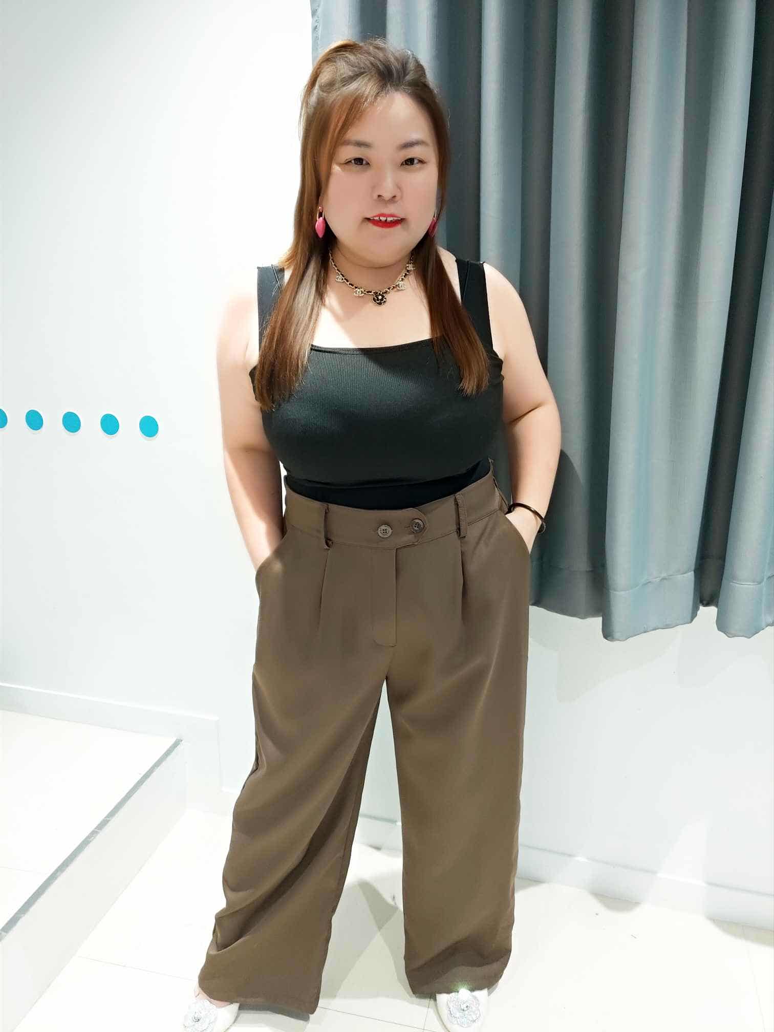 DSB02 西装款设计直筒长裤