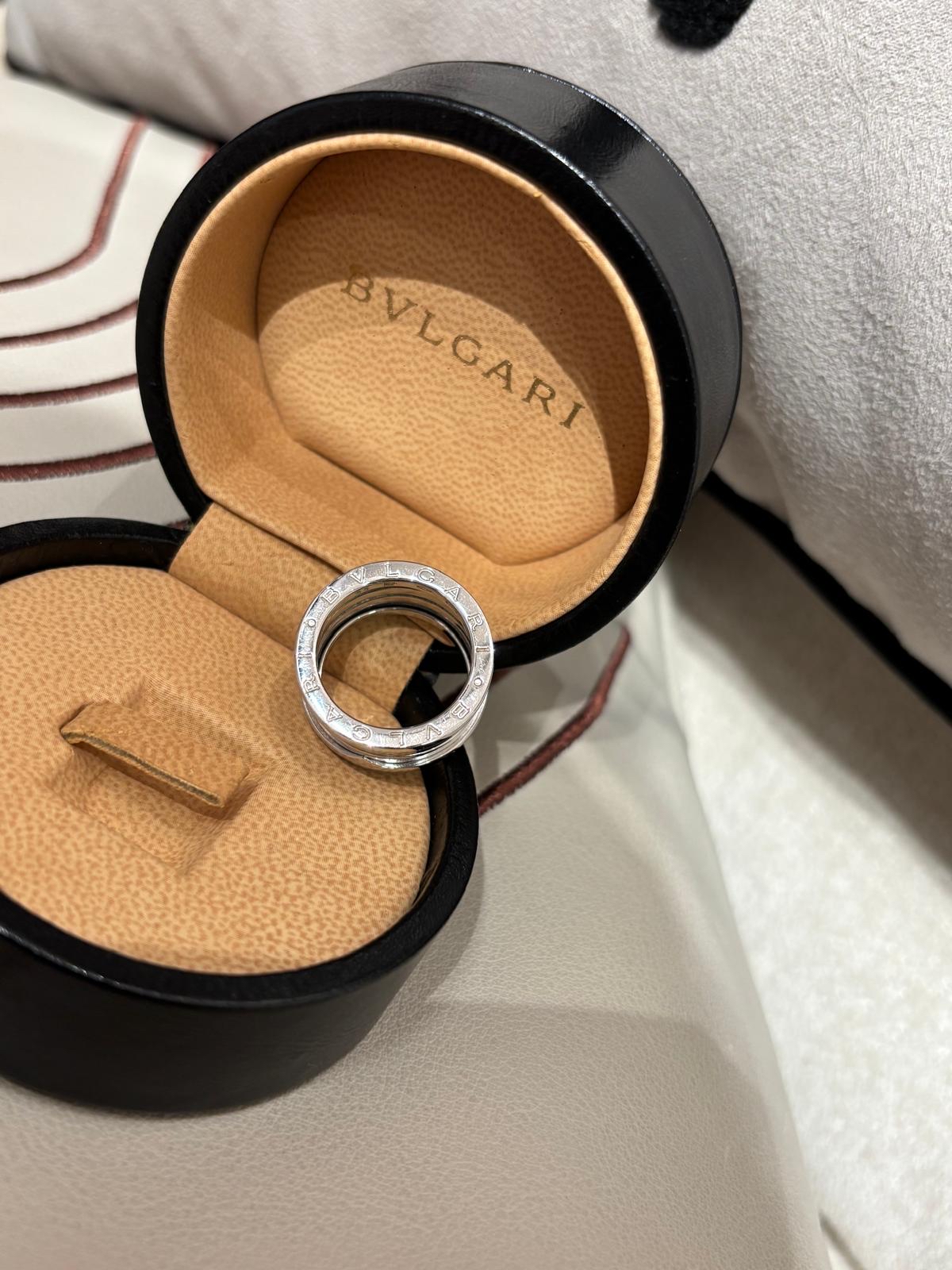 Bvlgari 18K White Gold B.Zero Three-Brand Ring 100%Authentic, 98%New ✅Box